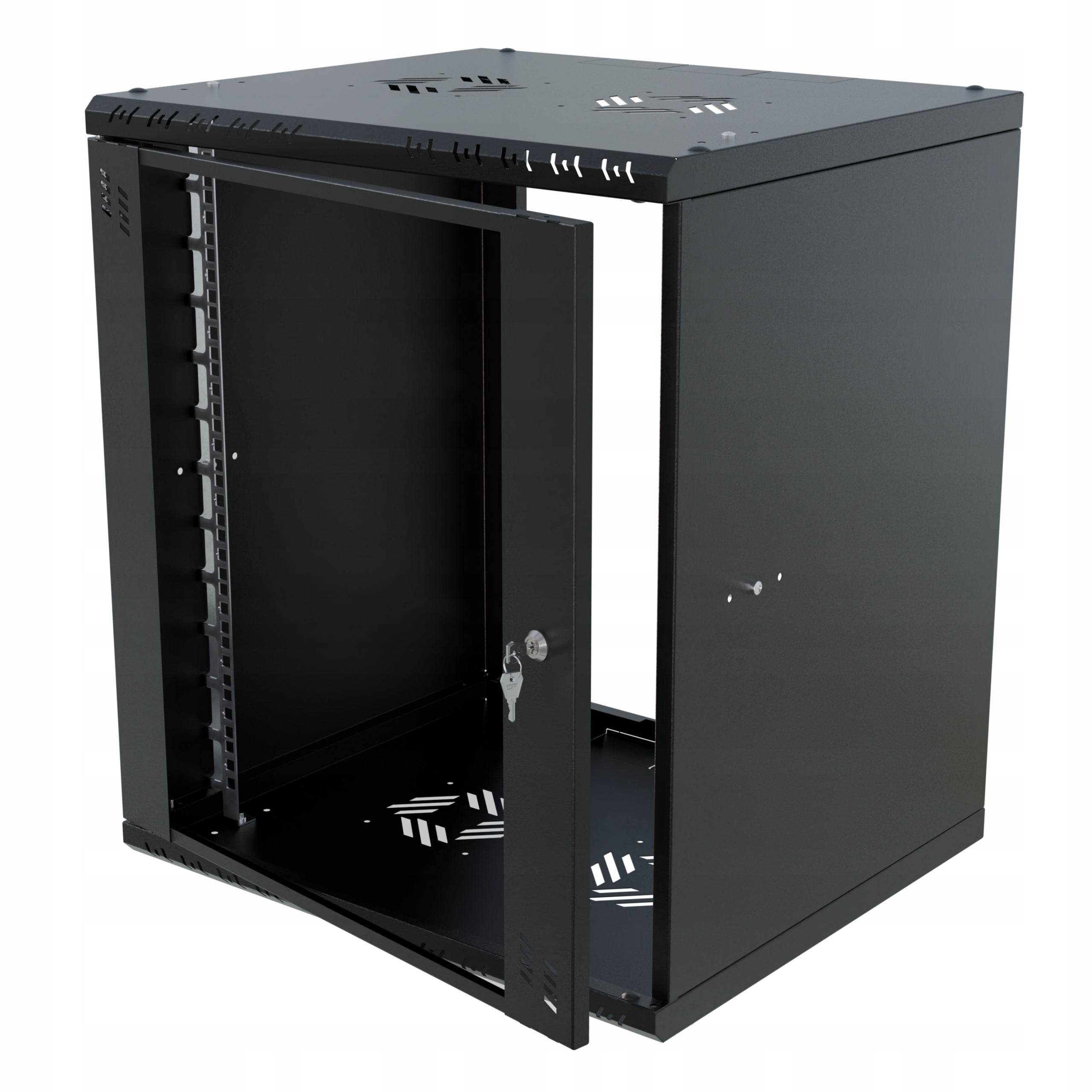 Skříň Serverová Rack 19" 12U 450 mm Dveře se sklem Černá Stalflex
