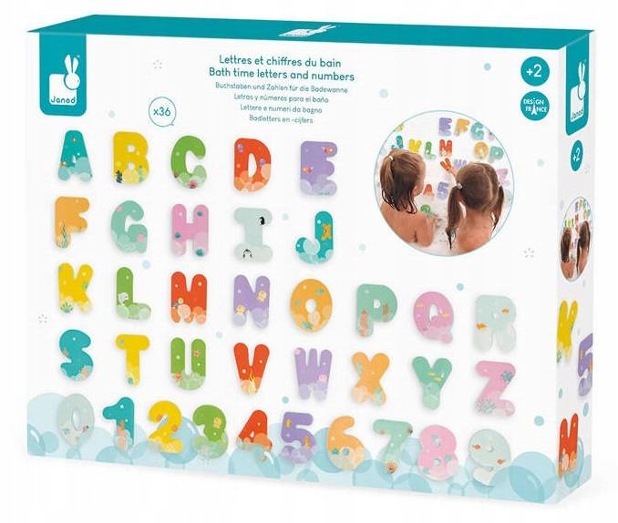 

Janod Literki I Cyferki Do Kąpieli 36 Elem J04709
