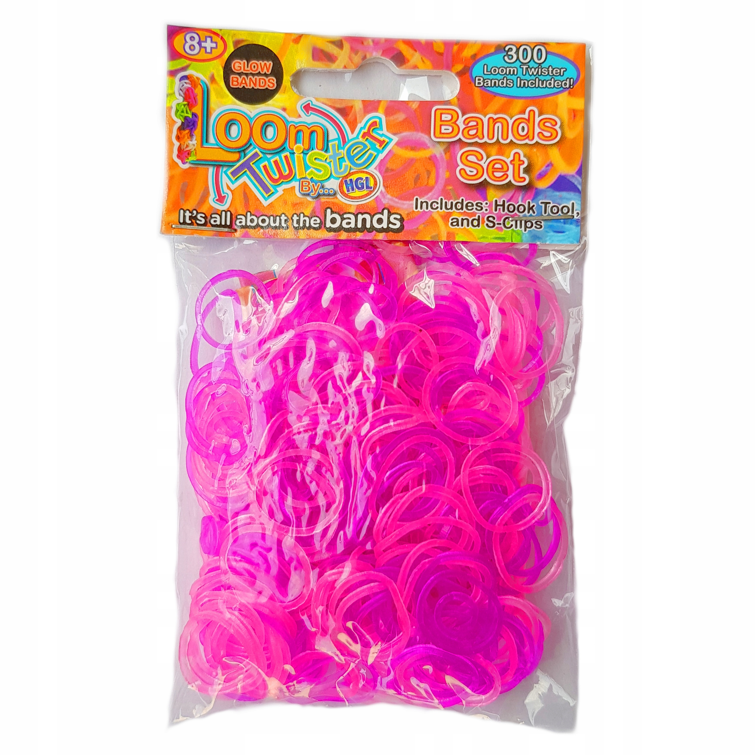 

Loom Bands Gumki 300 Sztuk Fioletowo-różowe