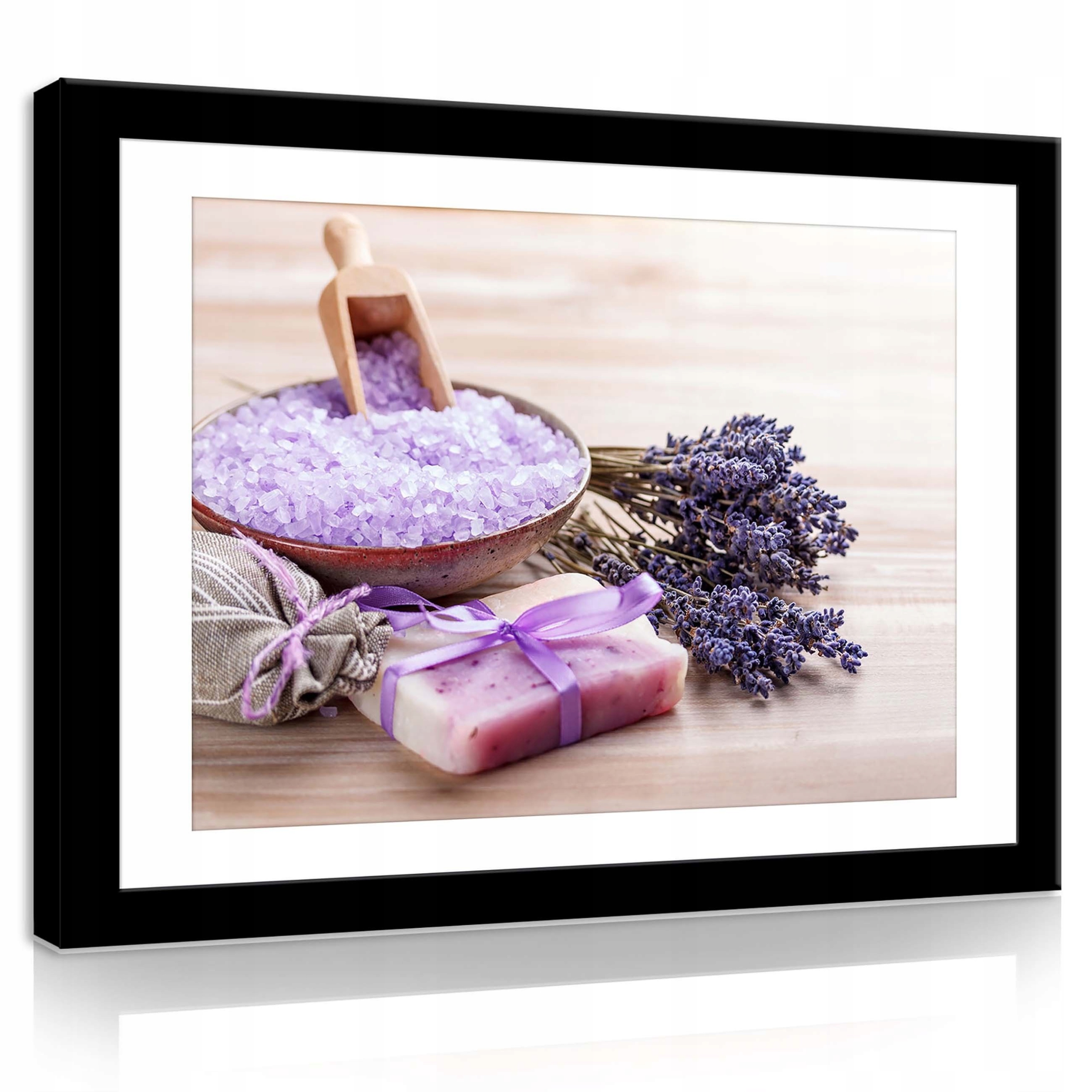 Obraz 100x75 Levandule sůl do koupele mýdlo Spa relaxační aromaterapie fialová