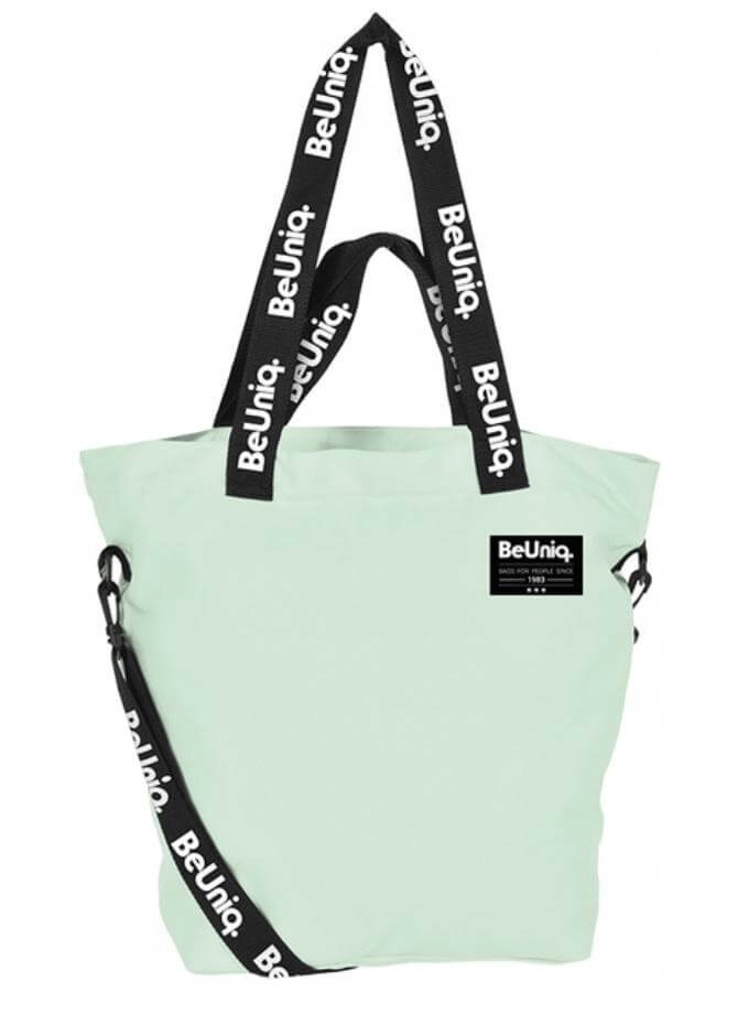 

Torba Damska Na Ramię Shopperka Miętowa Vintage