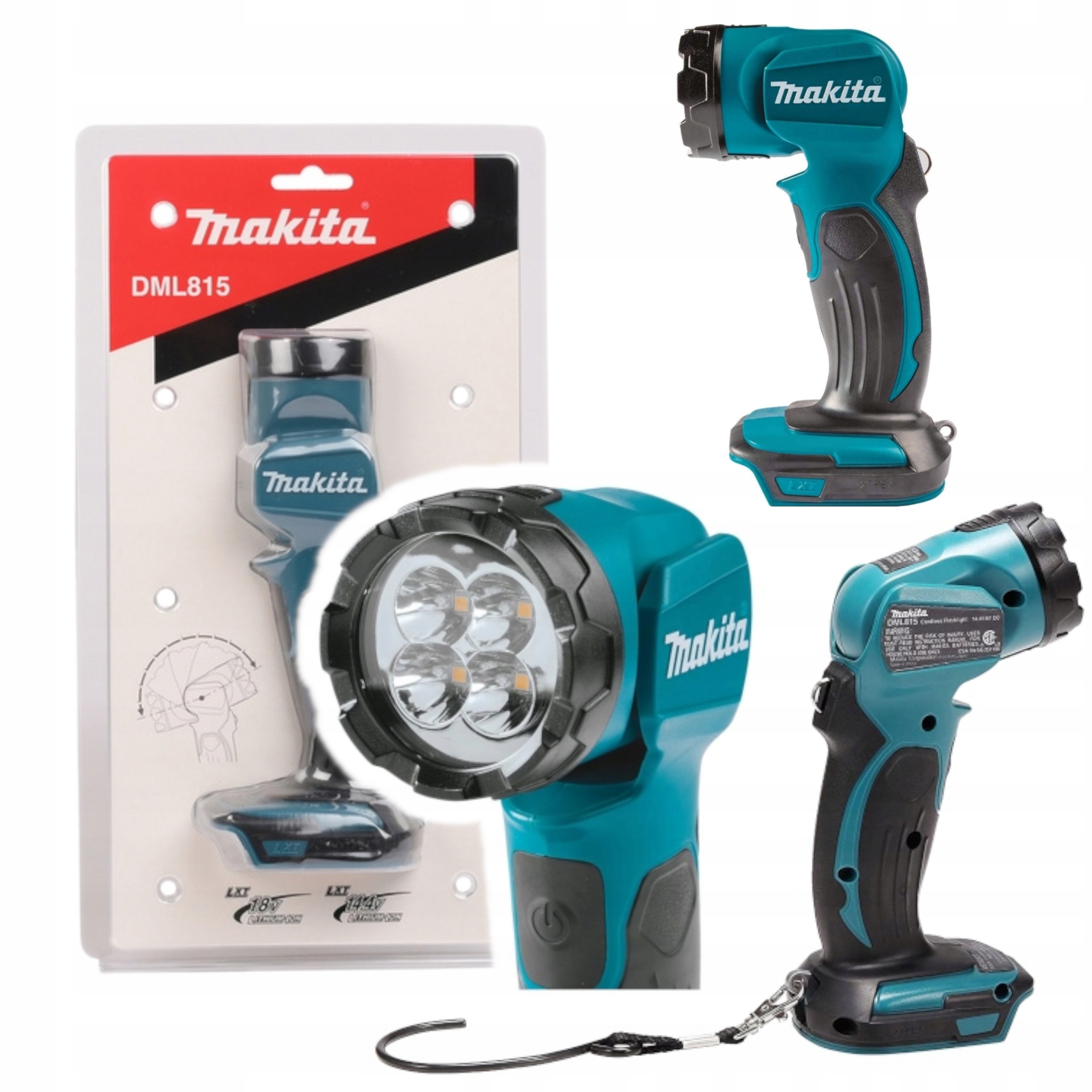 Makita DML815 Latarka Led 18V 14,4V Li-ion 4xLED Reflektor Lampa Blister