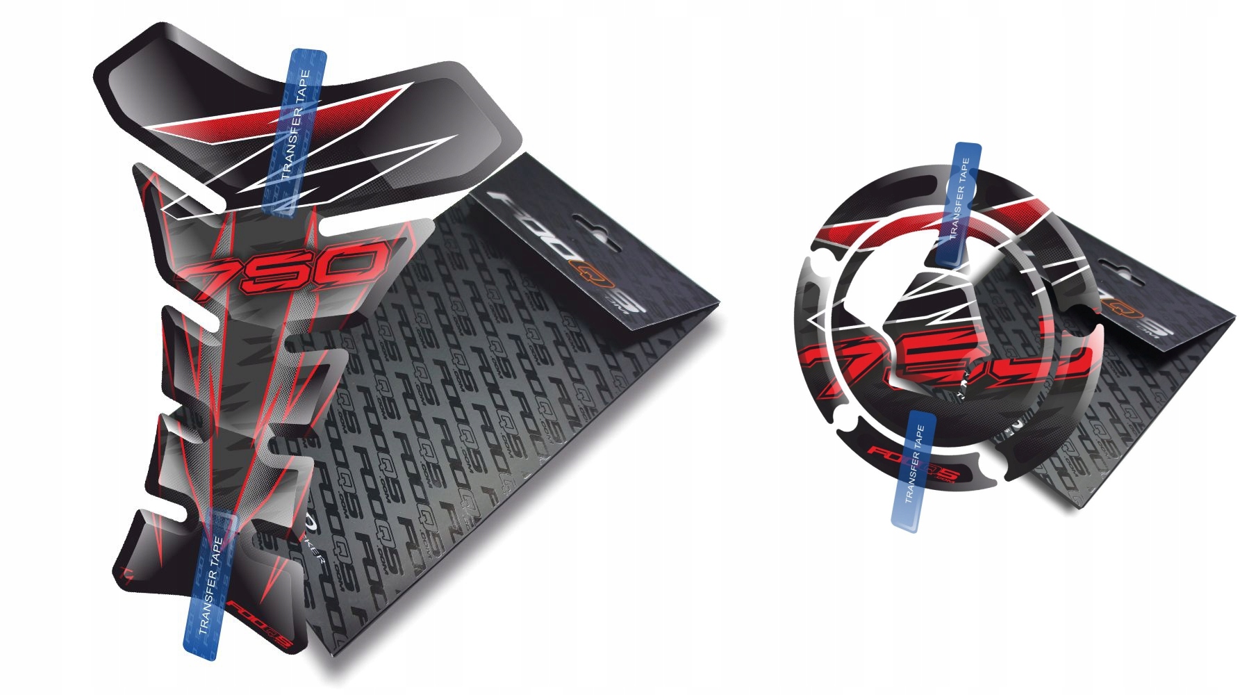 Tank-pad Cap-pad od firmy Fooqs pro Kawasaki Z-750 Černý Červený