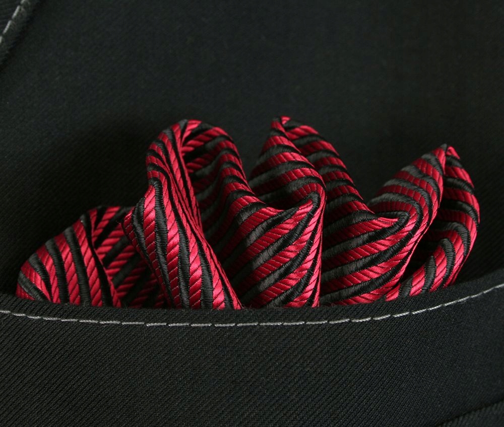 Czerwono-Czarna Męska Poszetka -HIS STORY Płeć mężczyzna