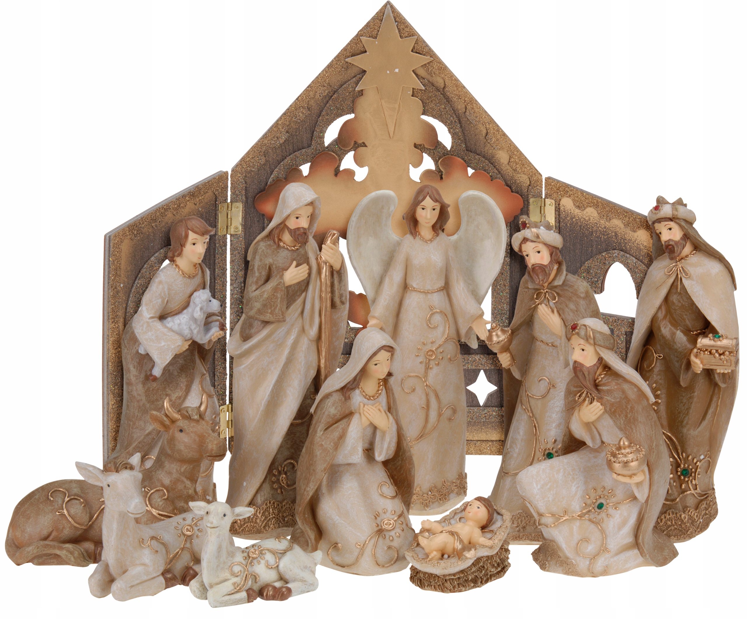 SZOPKA ŚWIĄTECZNA ZESTAW 11 FIGUR 17cm ŚWIĘTA RODZINA