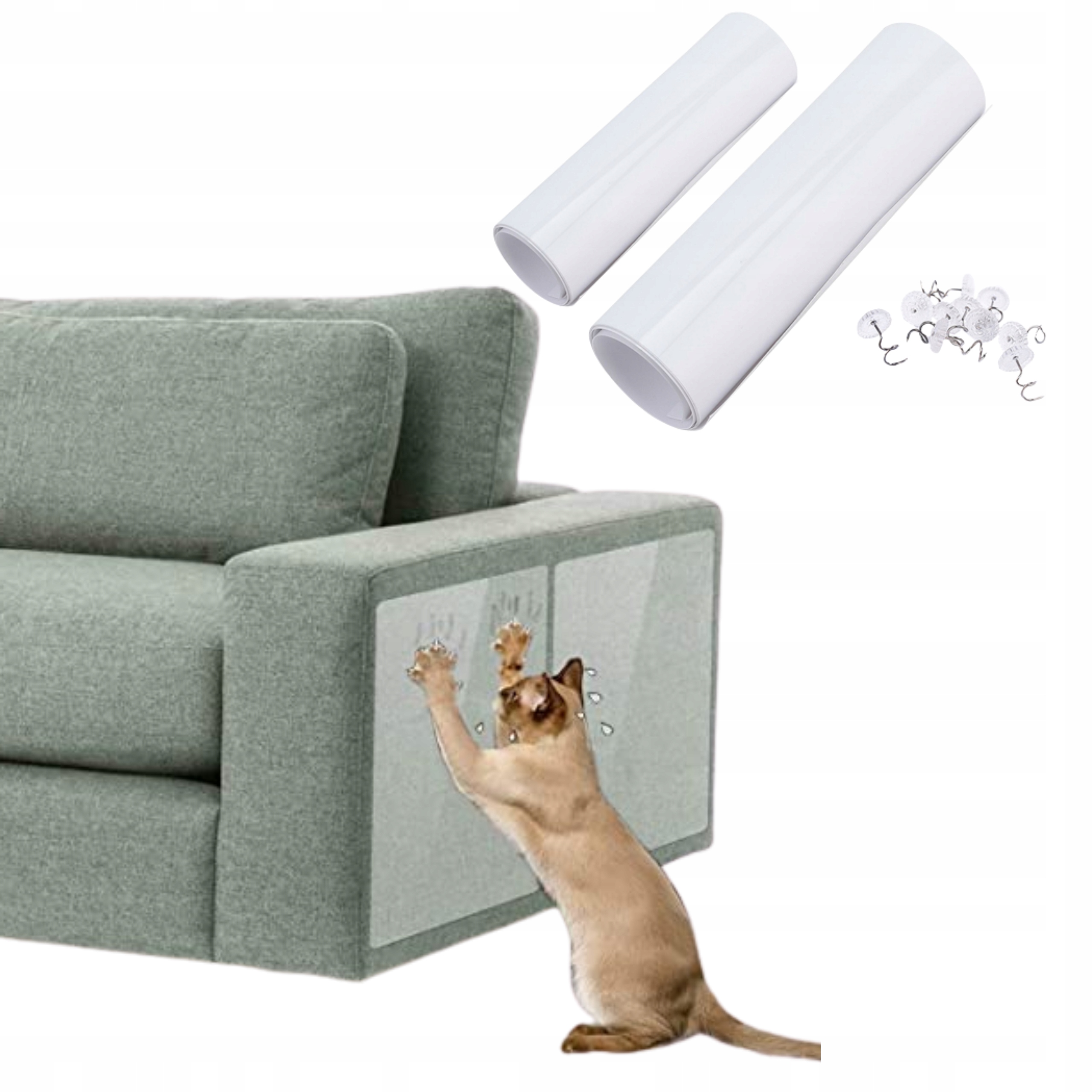 6x Velká Samolepka Fólie Ochrana Na Nábytek Drapak XL