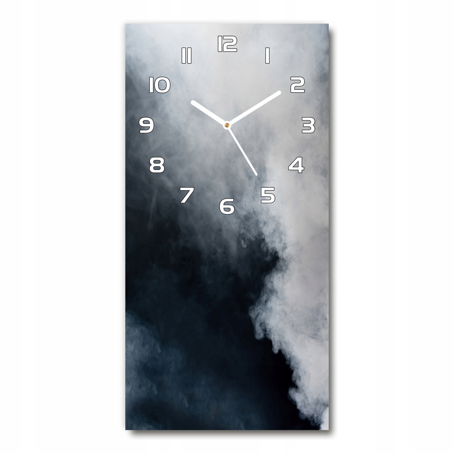 

Nowoczesny pionowy zegar ścienny Biały dym 30x60cm