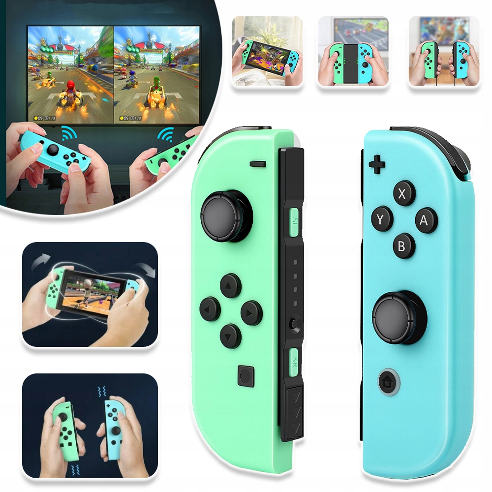 Pad do Joy Nintendo Switch Lewy Prawy Led Bezprzewodowy zielony niebieski
