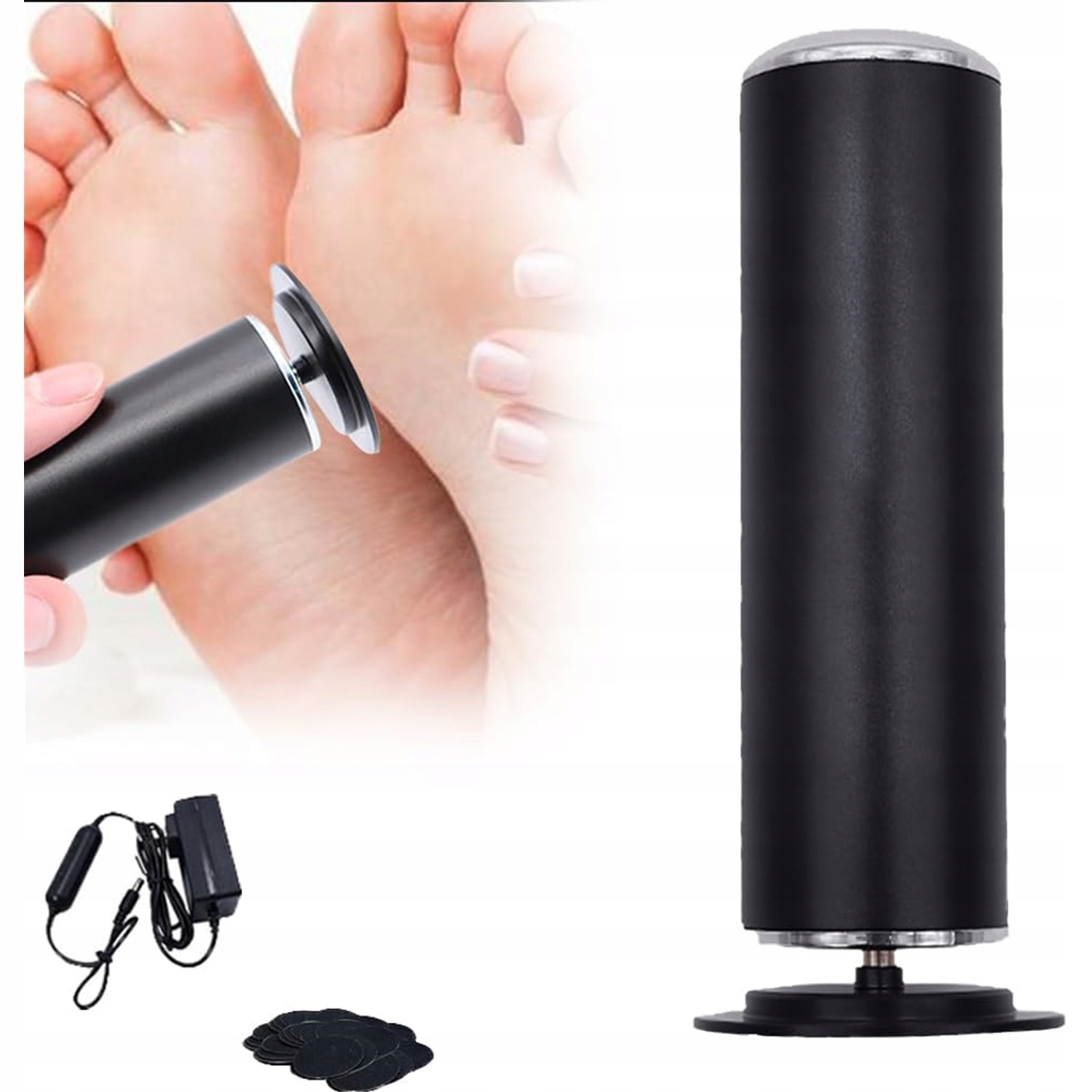 Elektrický Pilník Na Nohy, Odstranění Zrohovatělé Kůže, Černý