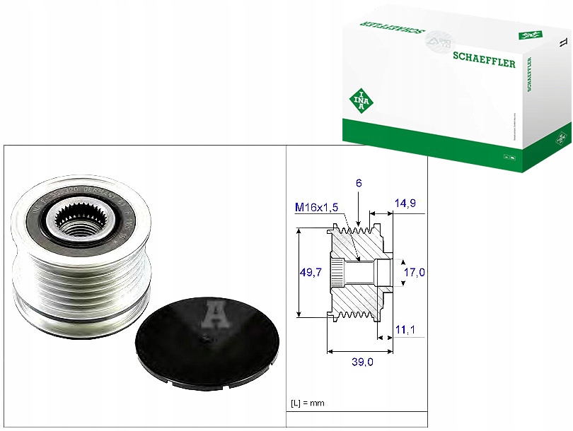 INA535 0050 10 Pásové Kolo Alternátoru Db Asistent řidiče #33