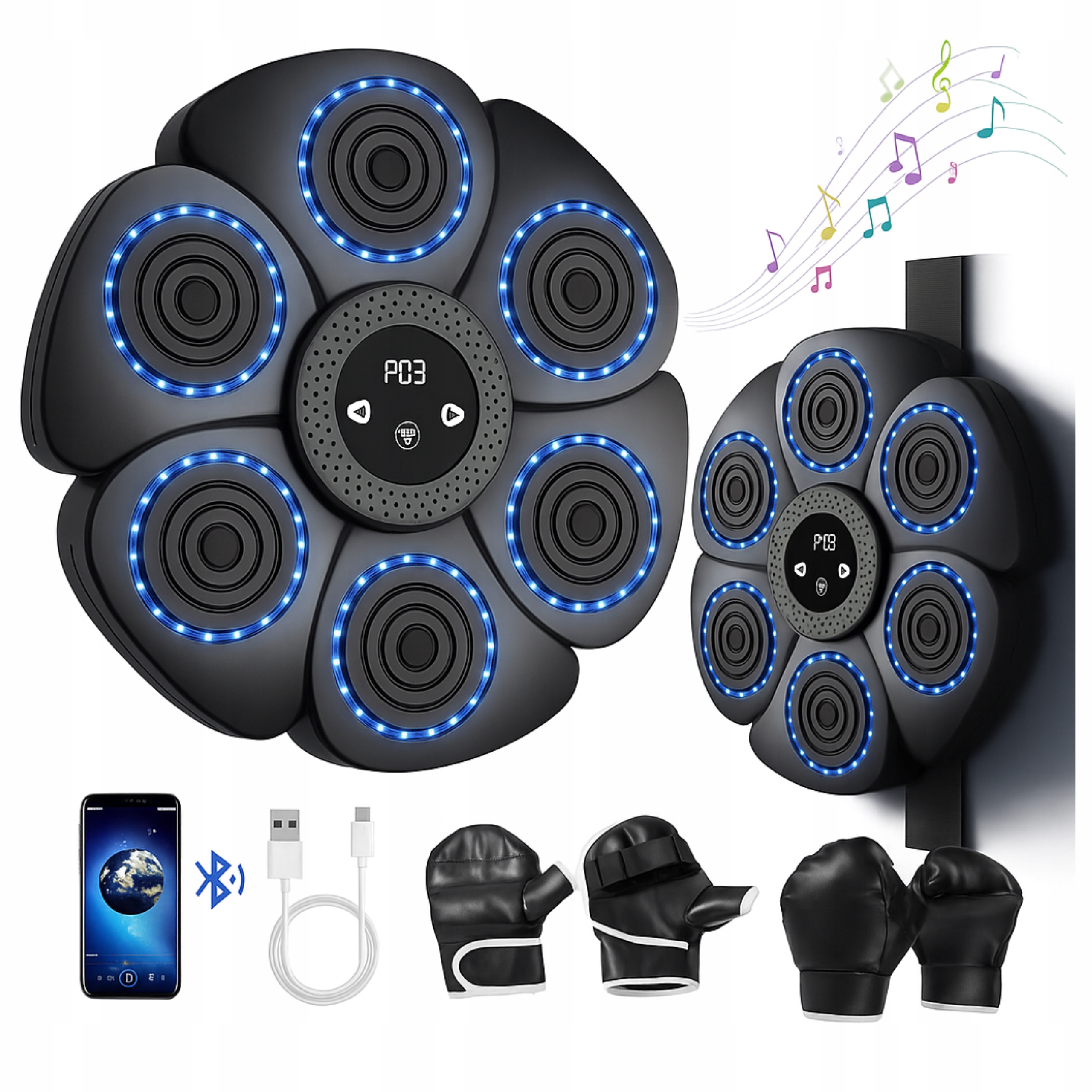 Tarcza Bokserska Maszyna Do Boksu Muzyczna Profesjonalna Bluetooth Boks