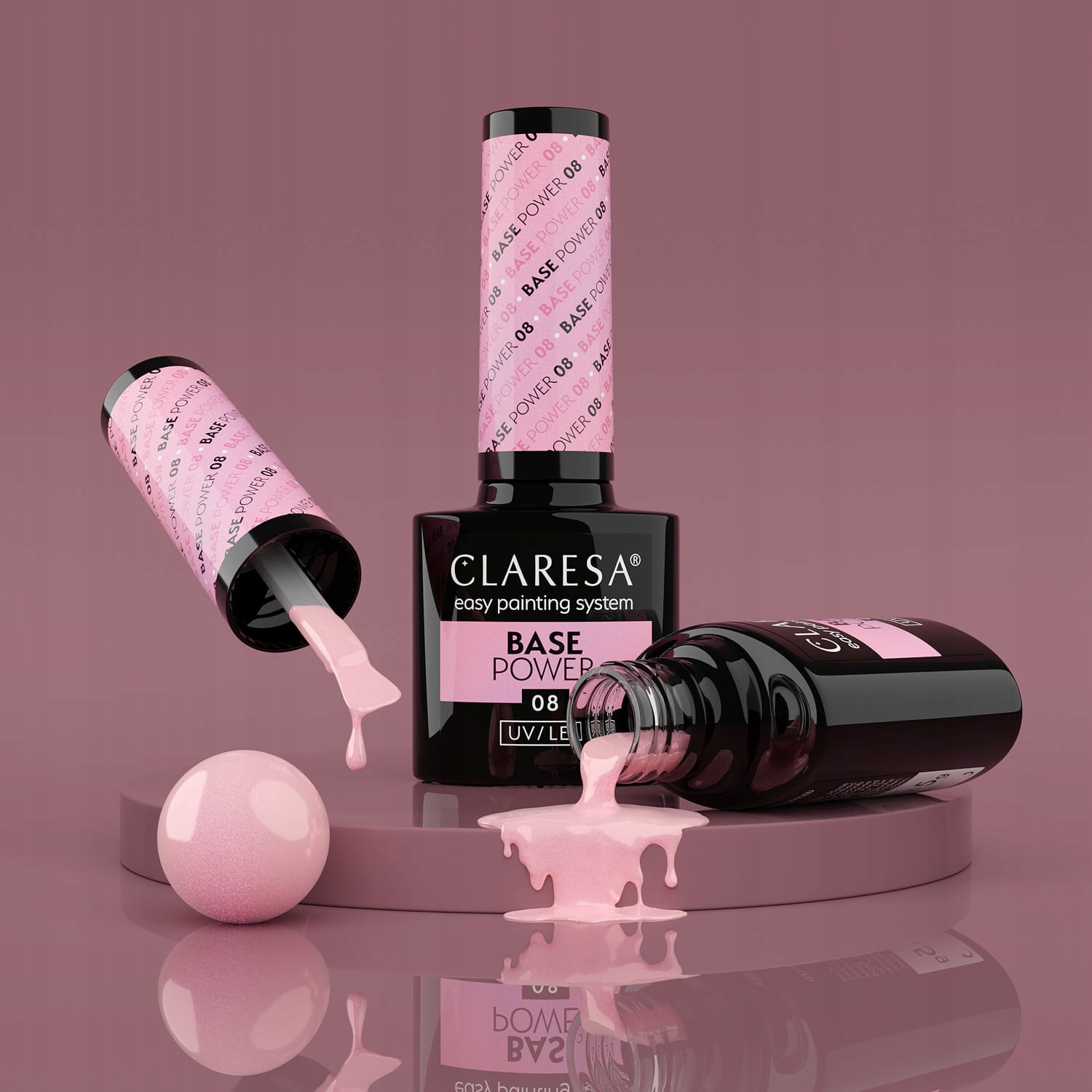 Claresa база Power гібрид безкислотний трояндовий з перламутром Lipgloss 08 — фото 9