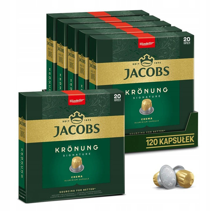 Kapsułki do Nespresso(r)* Jacobs Kronung zestaw [120 kaw]