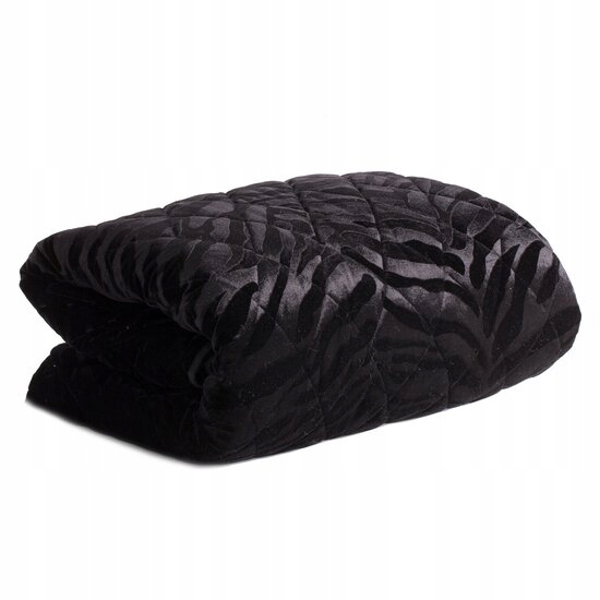 NARZUTA KRISTIN3 CZARNA PIKOWANA WELWET 220x240 cm