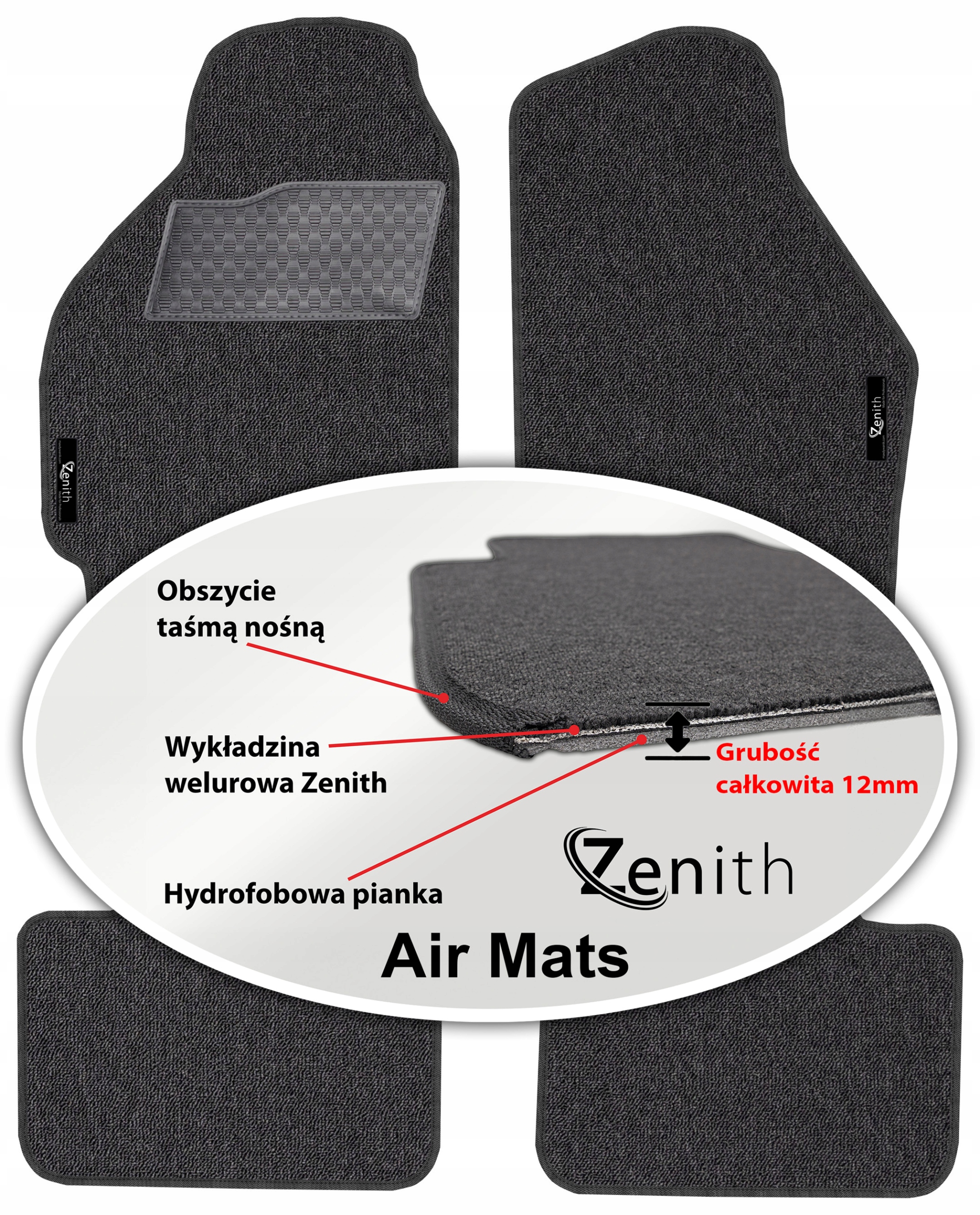 Fiat Punto II Hb 3D 1999-2011 Velúrové koberčeky do auta Zenith Air Mats