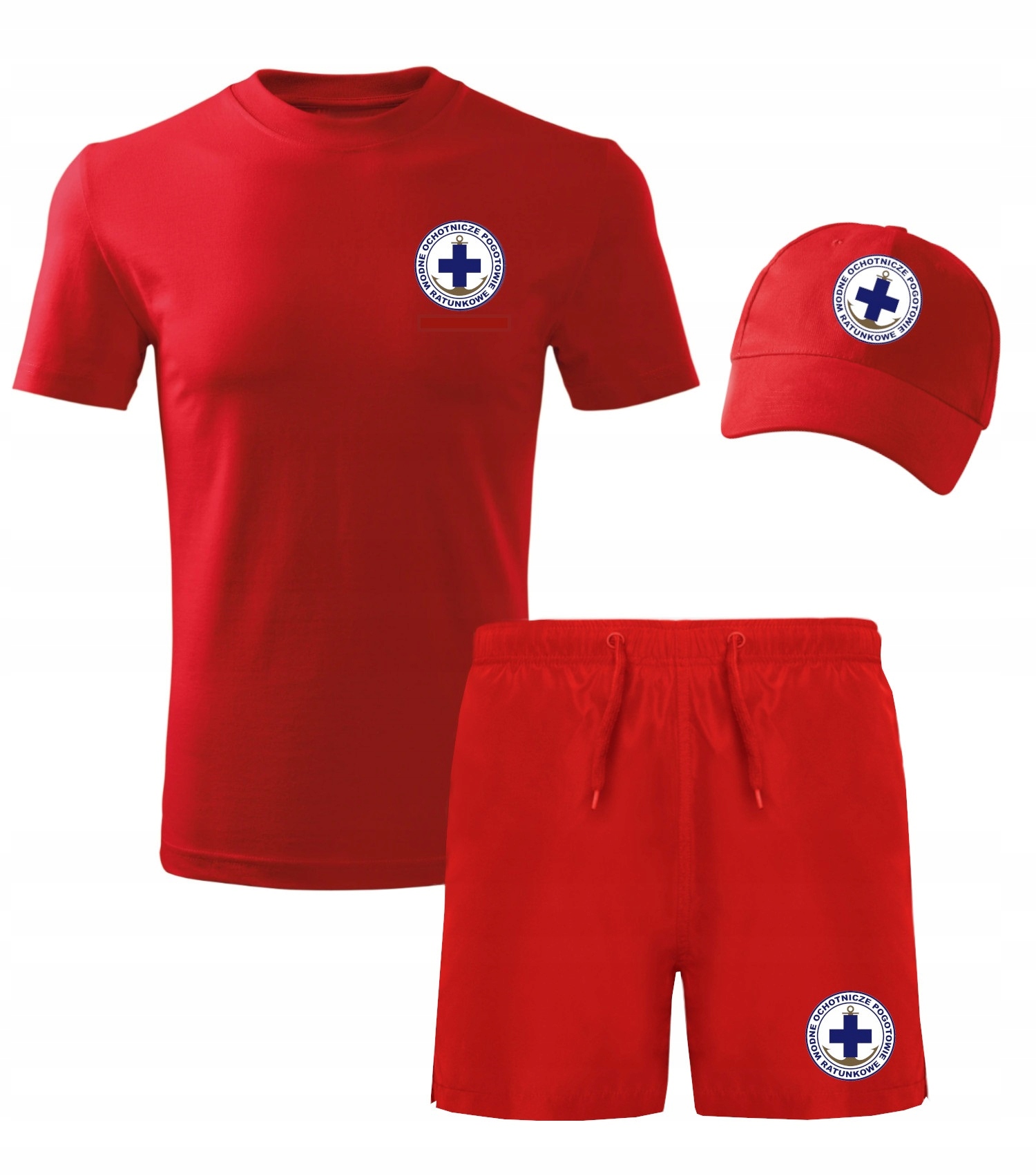 

Komplet Ratownik czapka koszulka spodenki roz. L