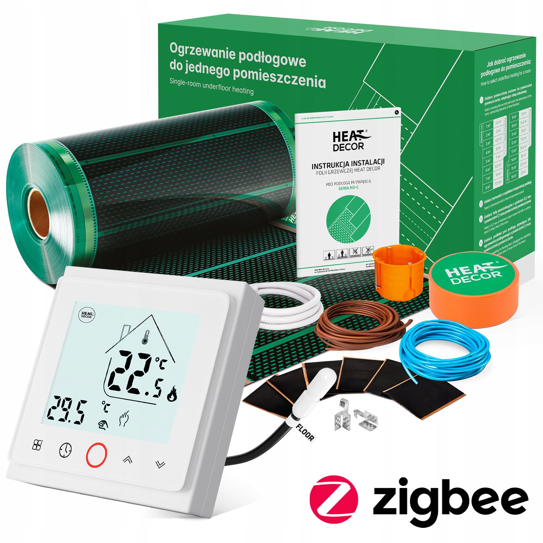 Folia Grzewcza Hd-g Termostat T500.W.ZIGBEE 140 W/m² Zestaw 15 m²