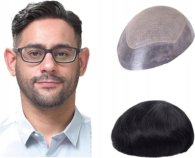 Lordhair Tupet bez węzłów dla mężczyzn czarny