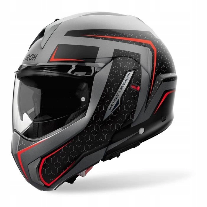 Čeľusťová prilba Airoh Mathisse II Magnet Matt červená šedá čierna Darčeky