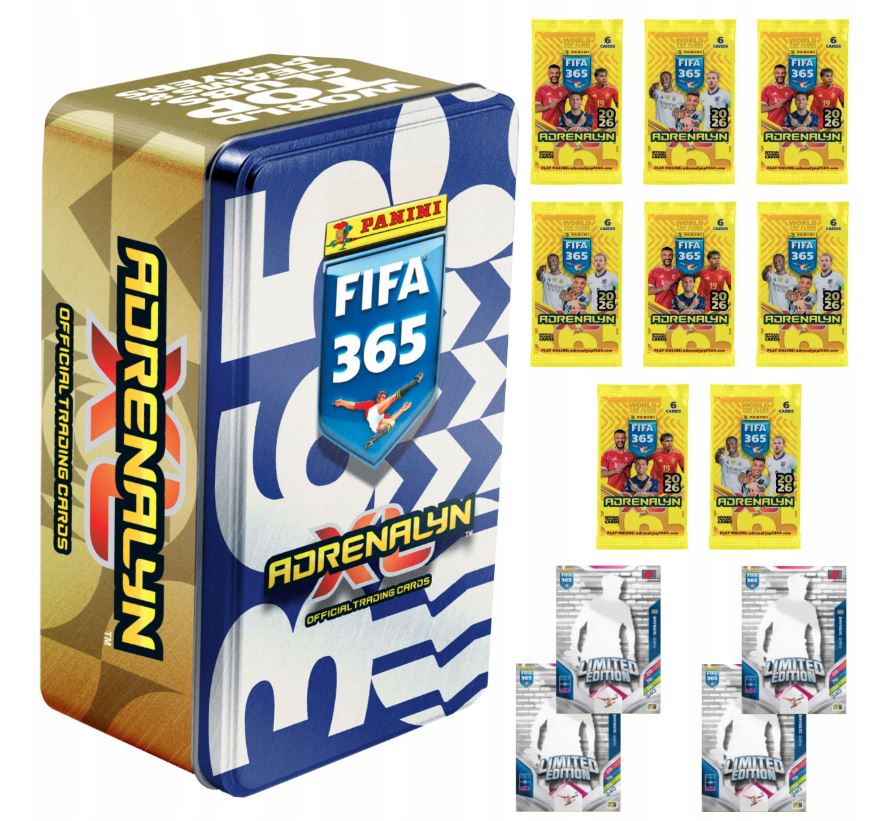 Panini Fifa 365 2026 Duża Puszka Kolekcjonera 8x Saszetka 4x karty Limited