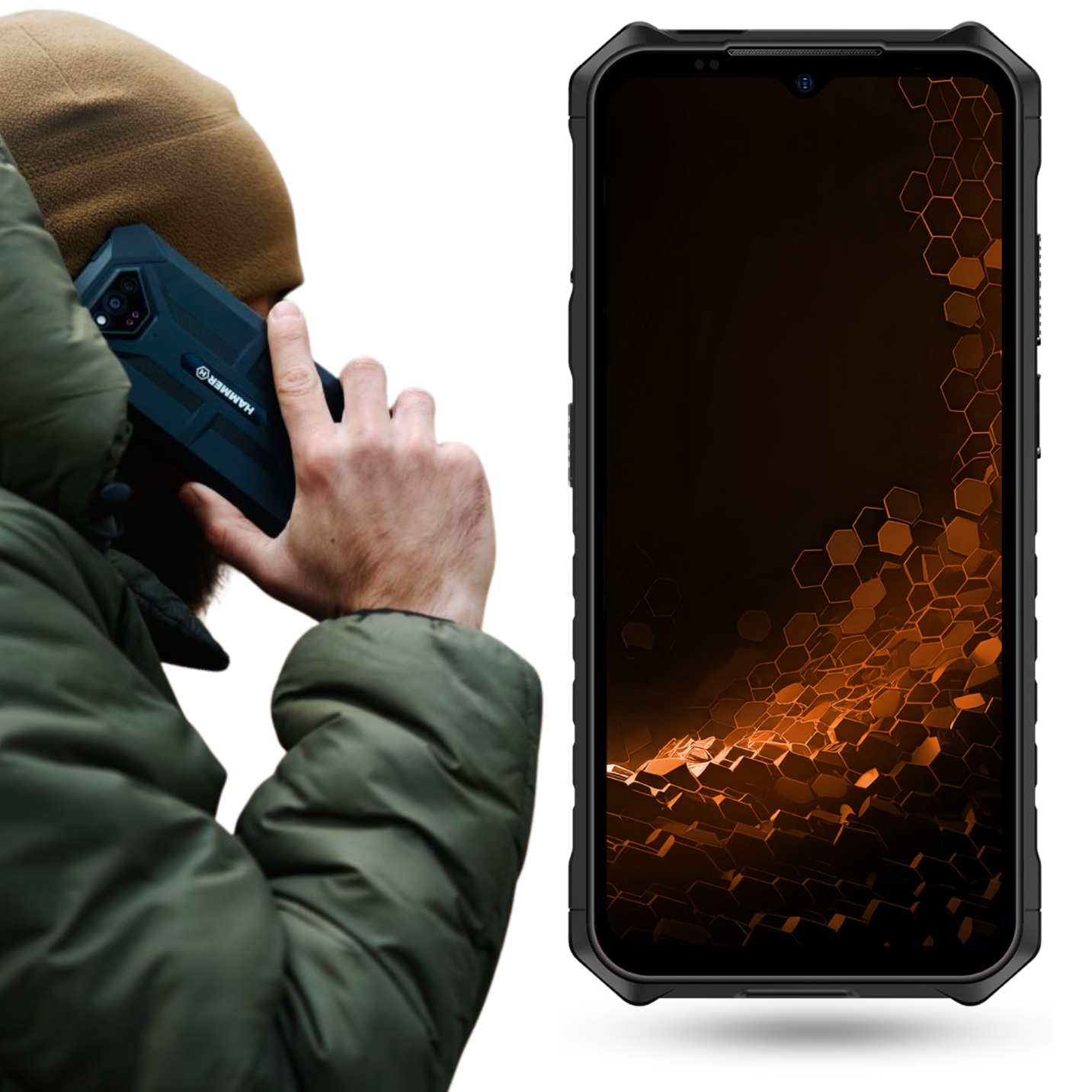 Smartfon Hammer Iron V 64GB/6GB Czarny Telefon Dotykowy 6.50"