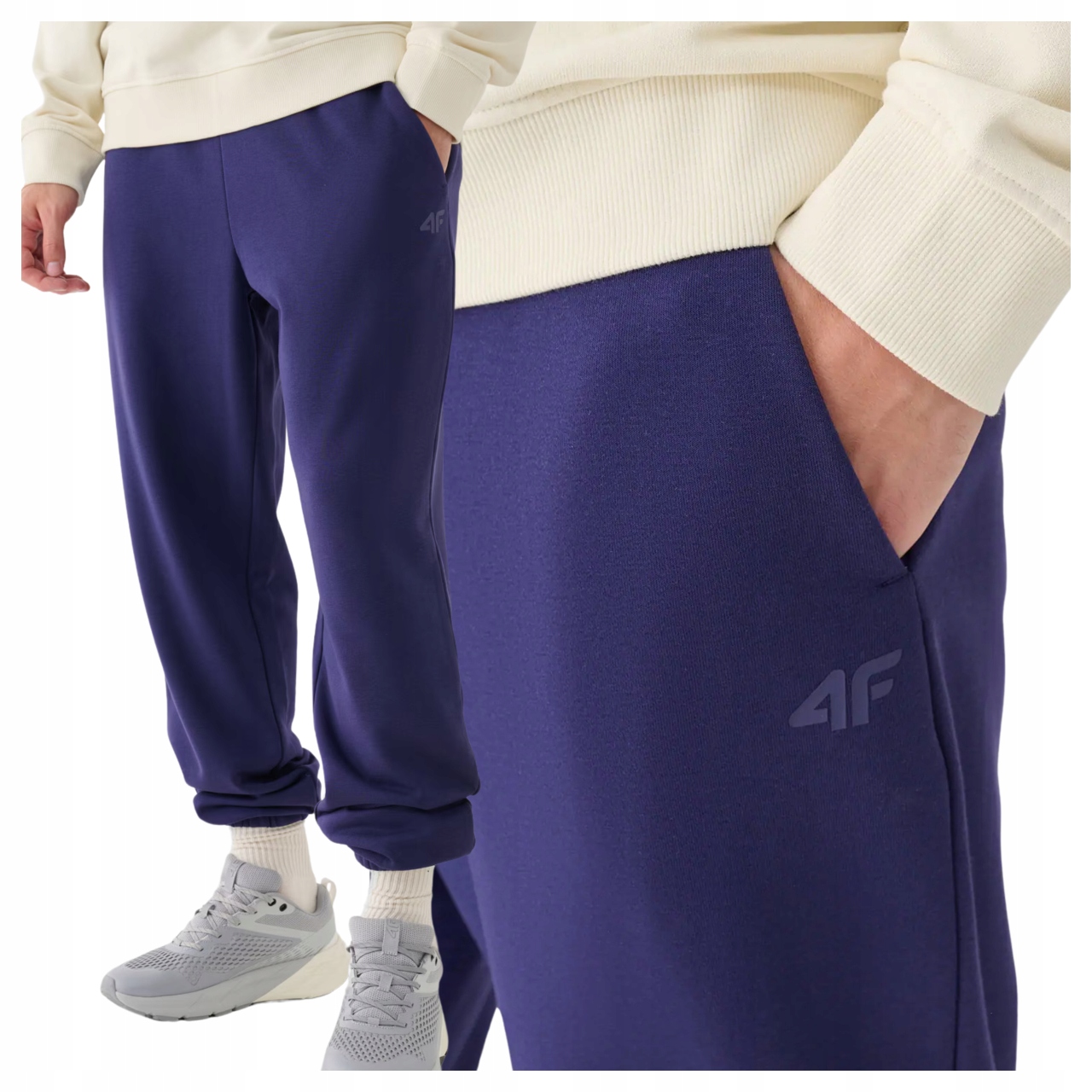 4F Pánské Oversize Tepláky S Dlouhými Zúženými Kapsami