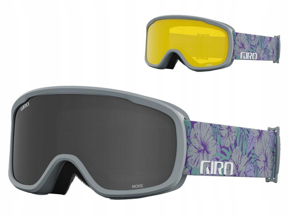 Gogle zimowe Giro Moxie Grey BOTANICAL(szyba Ultra Black Yellow 77% S1)dw