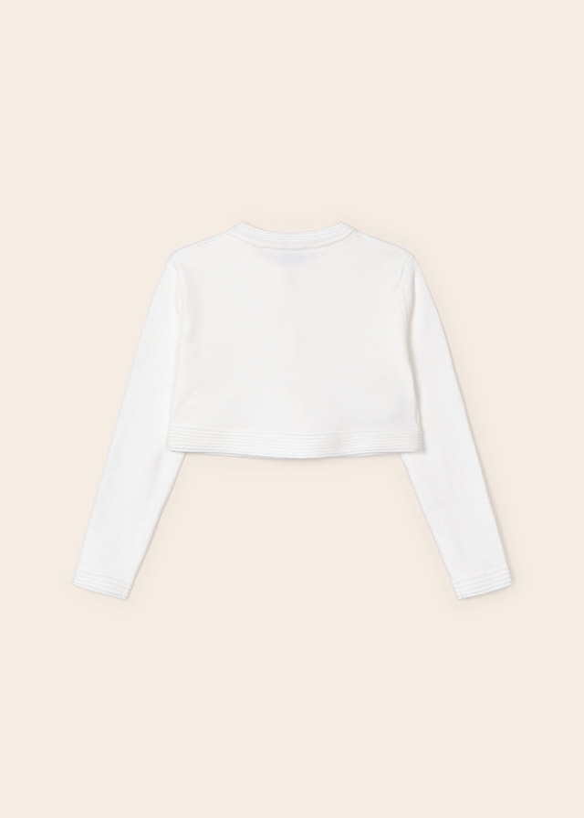 Bolerko Mayoral 321 sweterek trykotowy ecru 104 Marka Mayoral