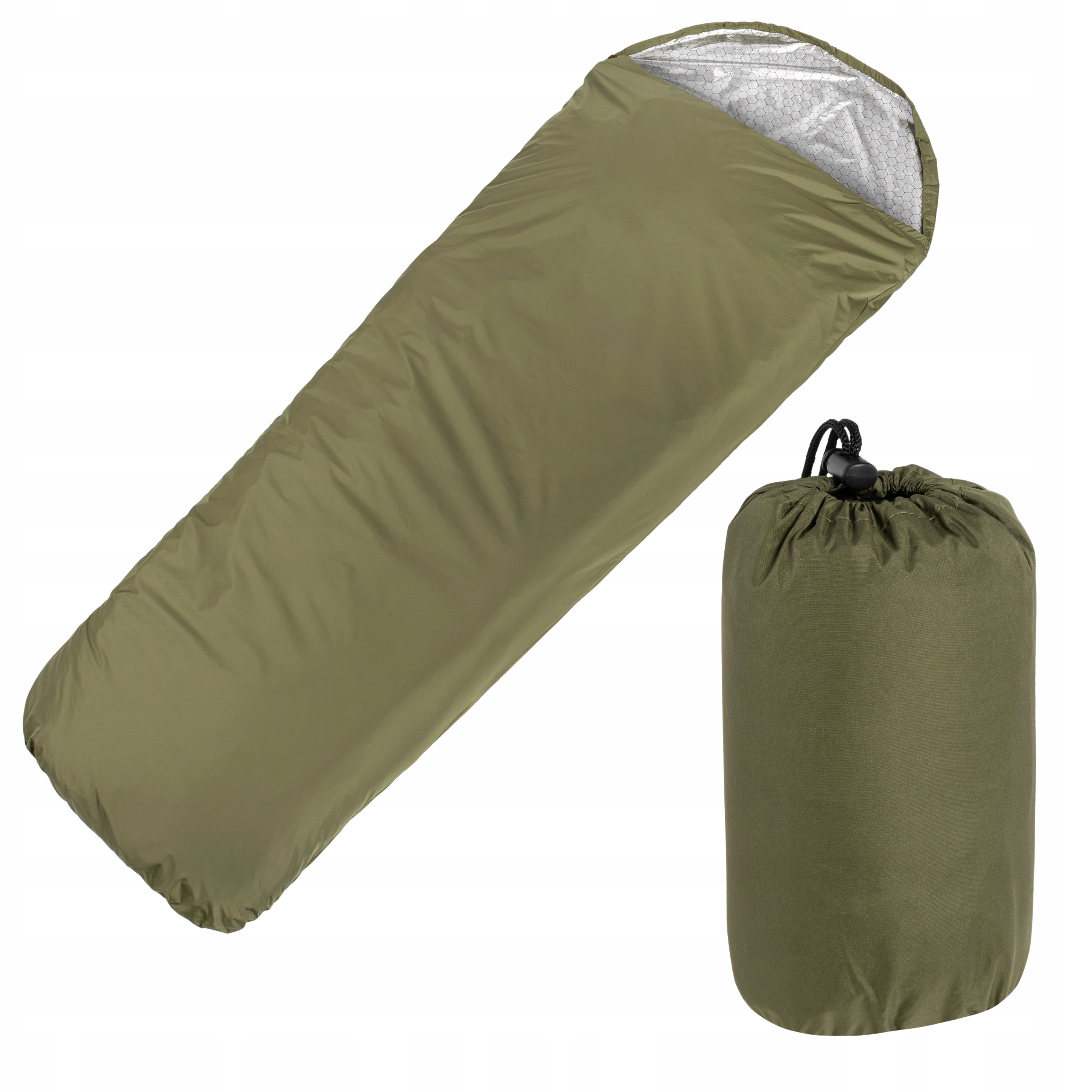 Śpiwór Termiczny Pokrowiec Worek Survivalowy Mil-Tec Bivy Bag Olive