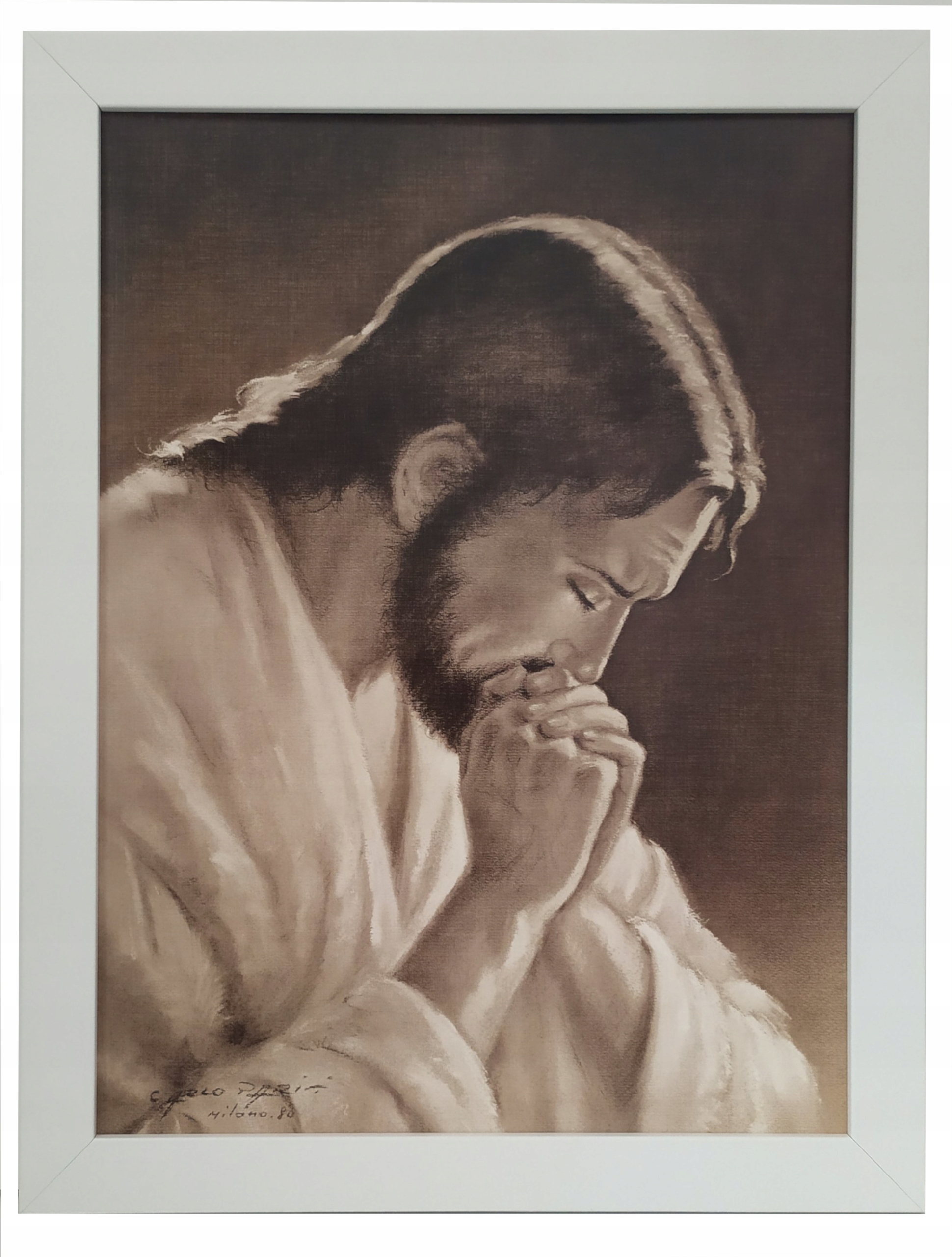 

Obrazy Na Ścianę Jezusa Modlącego Się Biała Rama