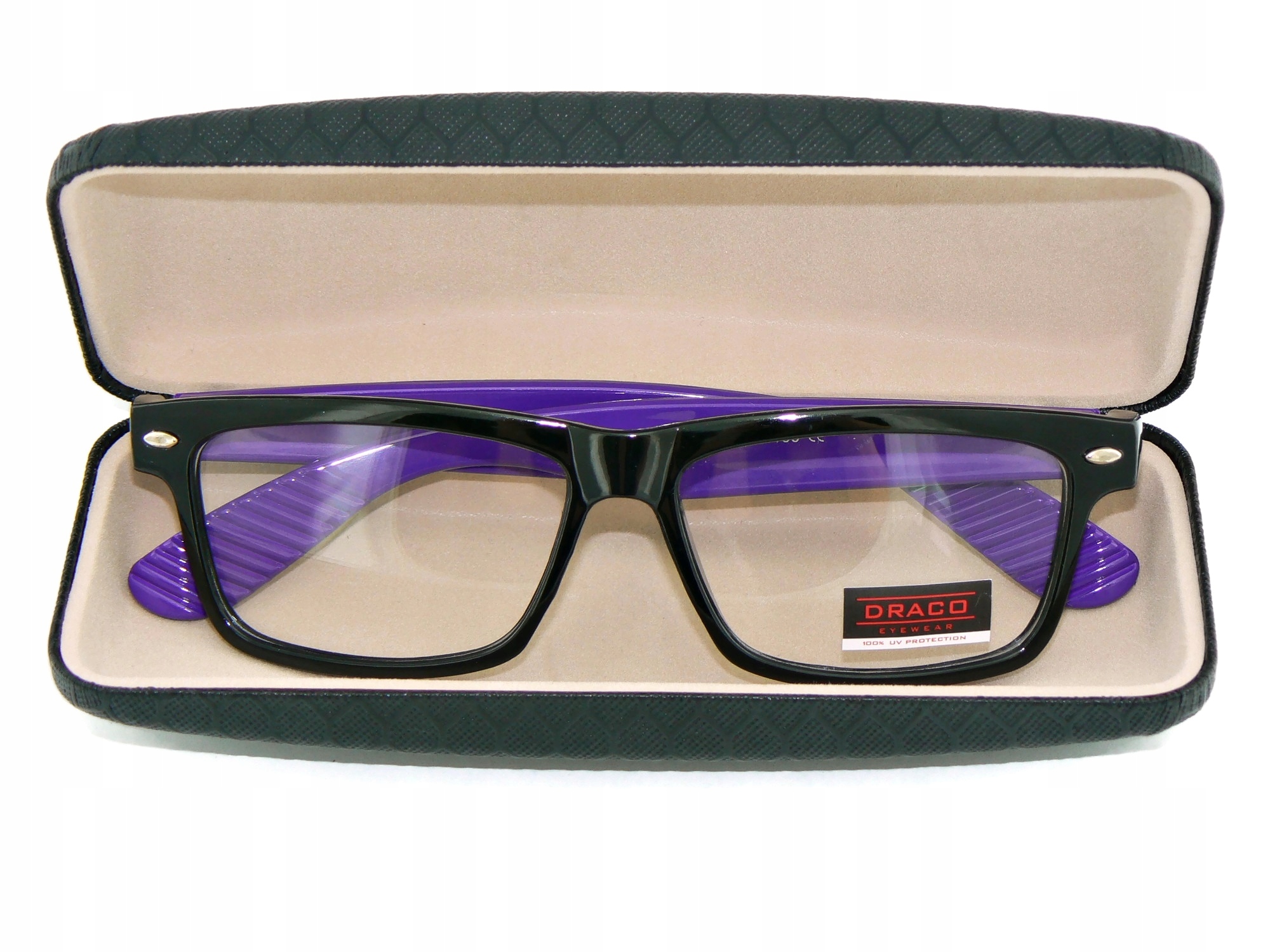 

Nerdy zerówki Okulary kujonki damskie oprawki etui