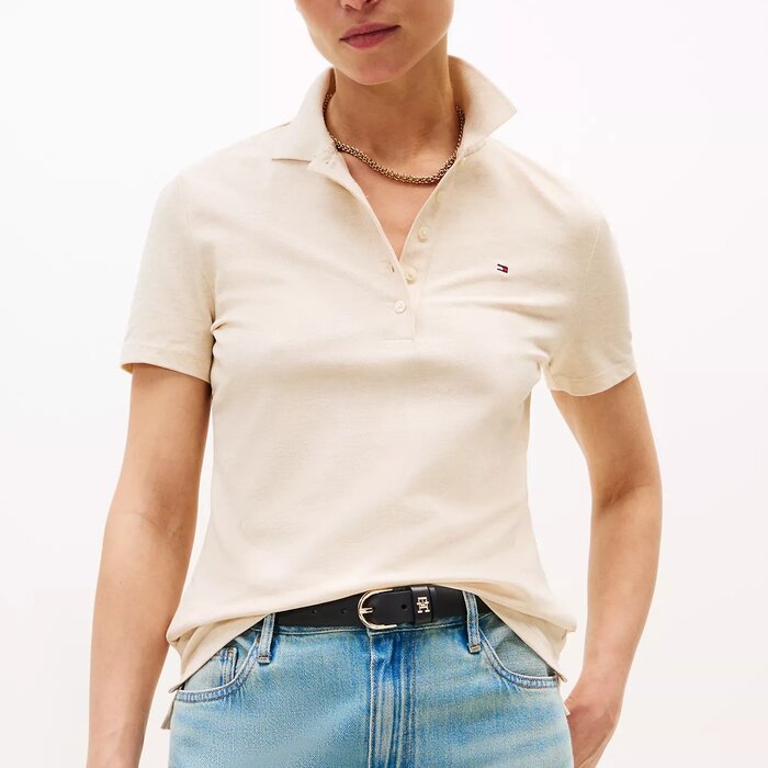 Polokošile Tommy Hilfiger klasická bavlněná béžová S (nová)