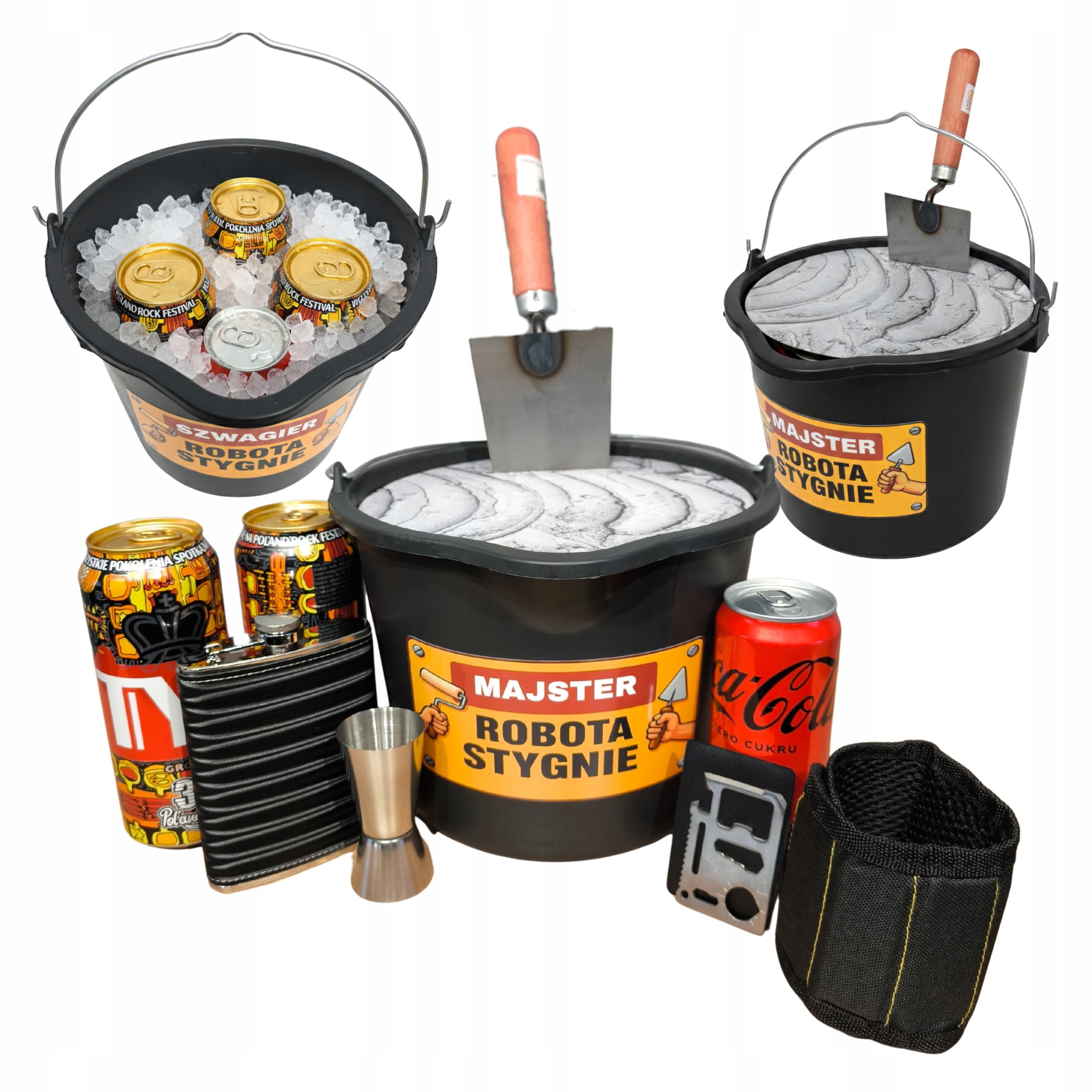 Set Kbelík Majstra Vip dárek pro kolegu z práce placatka sklenička