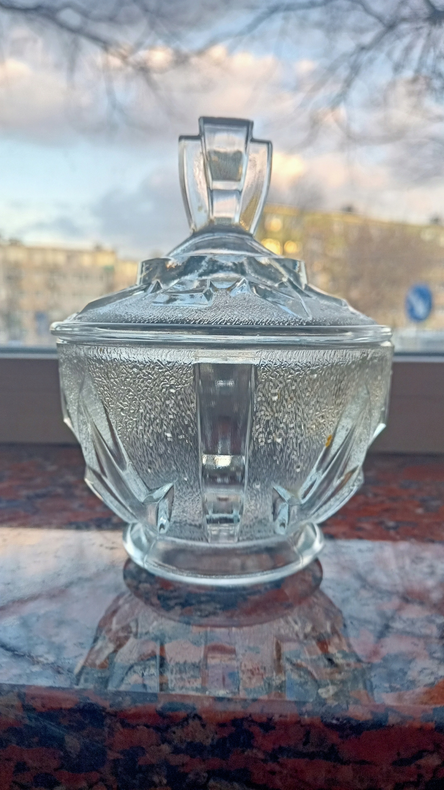 BOMBONIERA WZORCOWE ART DECO HUTA HORTENSJA KATALOG NR 528