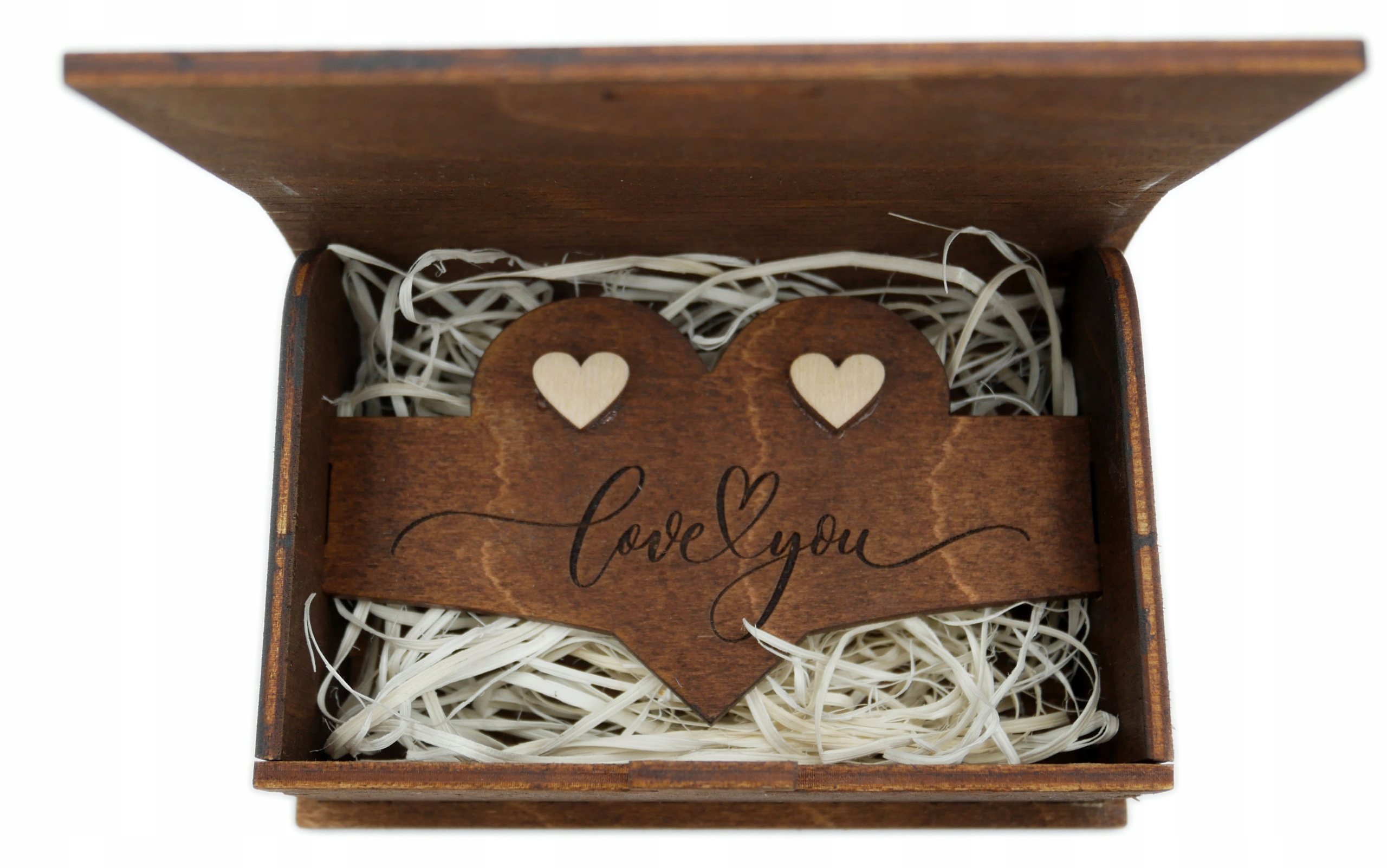 PUDEŁKO NA OBRĄCZKI RUSTYKALNE GRAWER ŚLUB RETRO