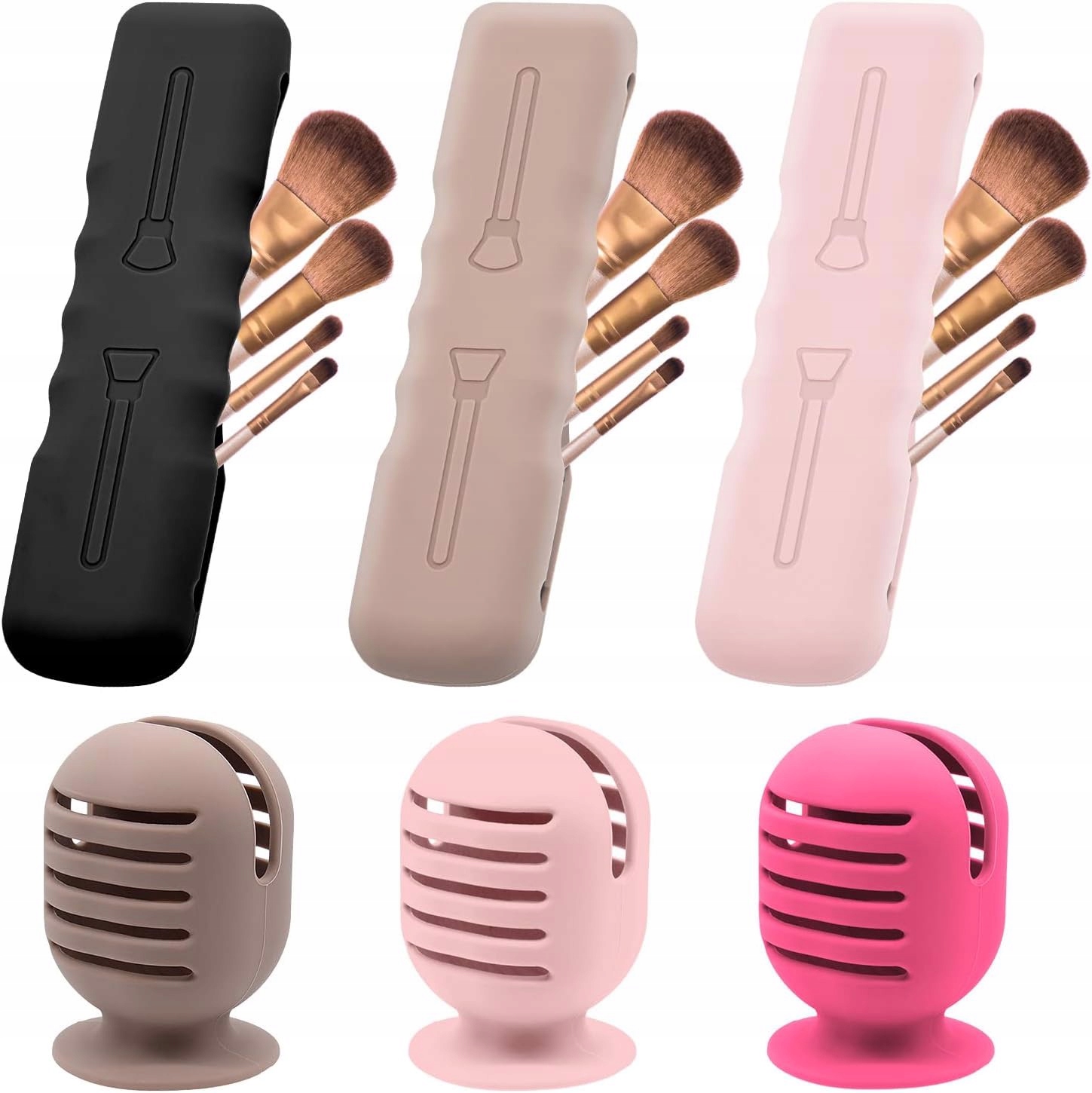 Pouzdro na kosmetické štětce Držák na houbičku 6 Ks