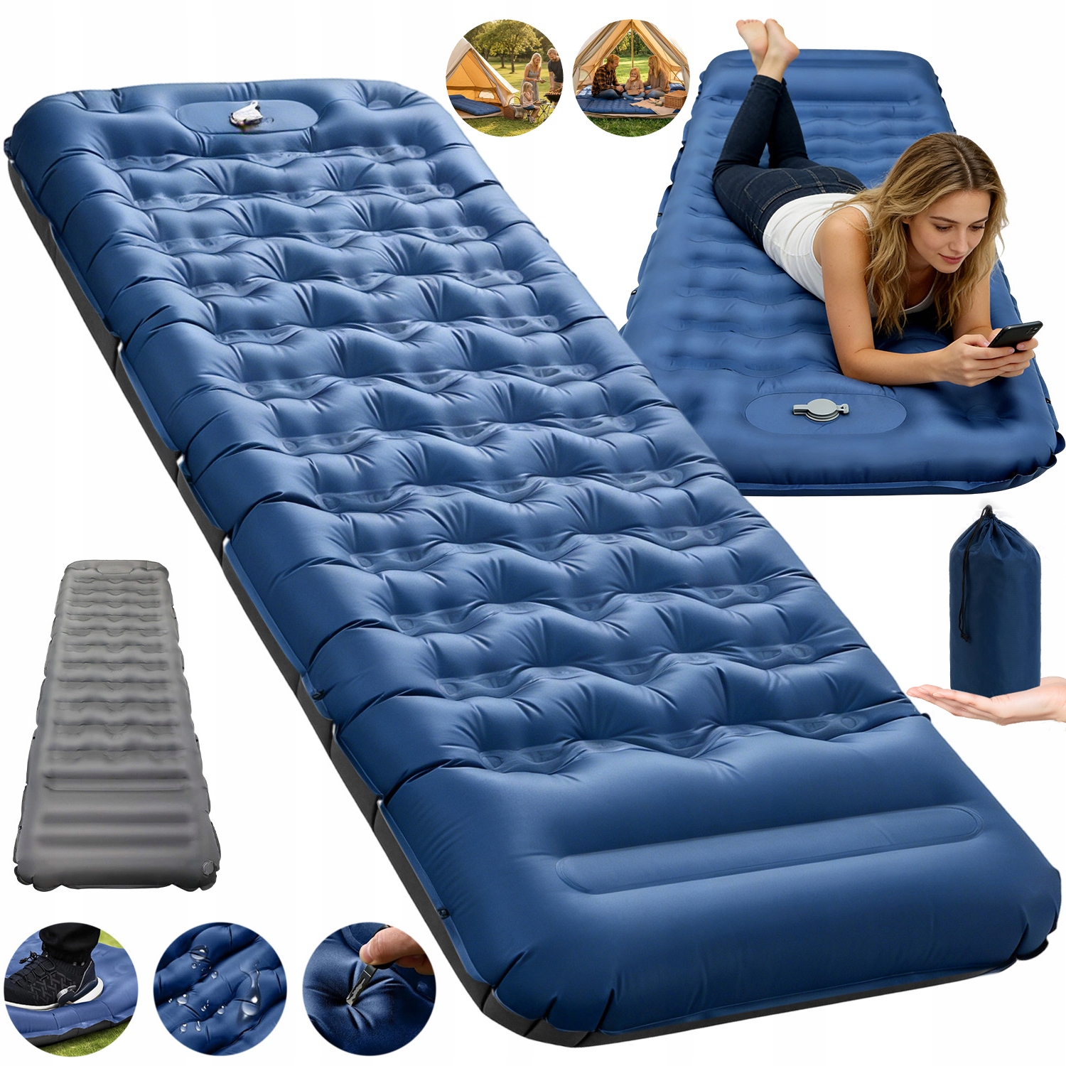 Turistická Kempingová Samonafukovací Podložka Pod Stan Ultralehká 196 X 66 CM