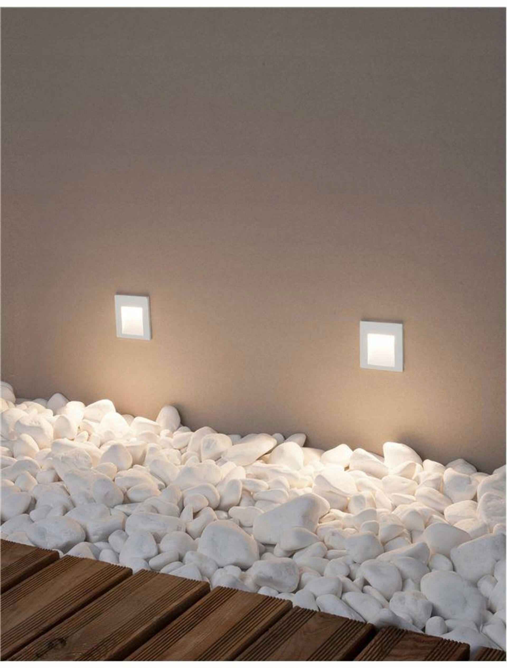 Nova Luce venkovní zapuštěné svítidlo do zdi Krypton bílý hliník Led 3W 300