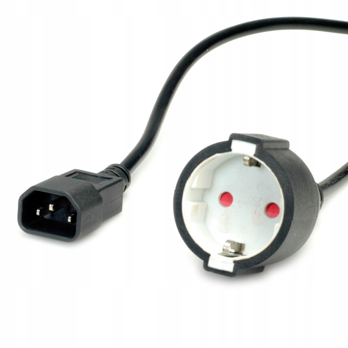 

Kabel zasilający Iec C14 3P niemiecki czarny 0,3m