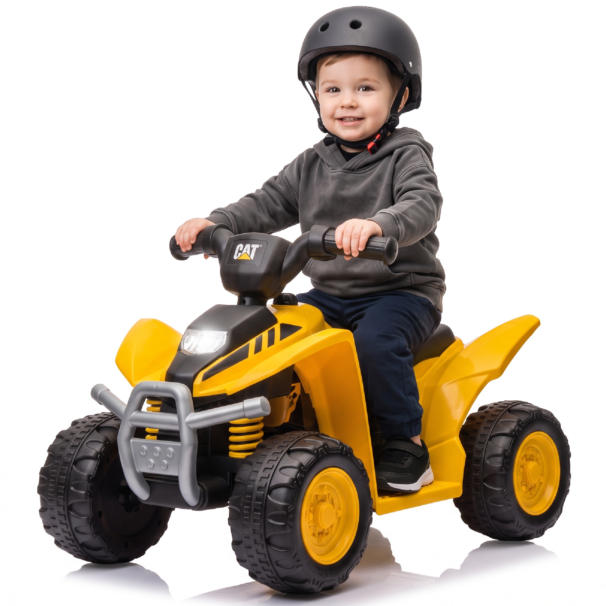 Pojazd na akumulator elektryczny dla dzieci Quad Motor Cat Trx żółty