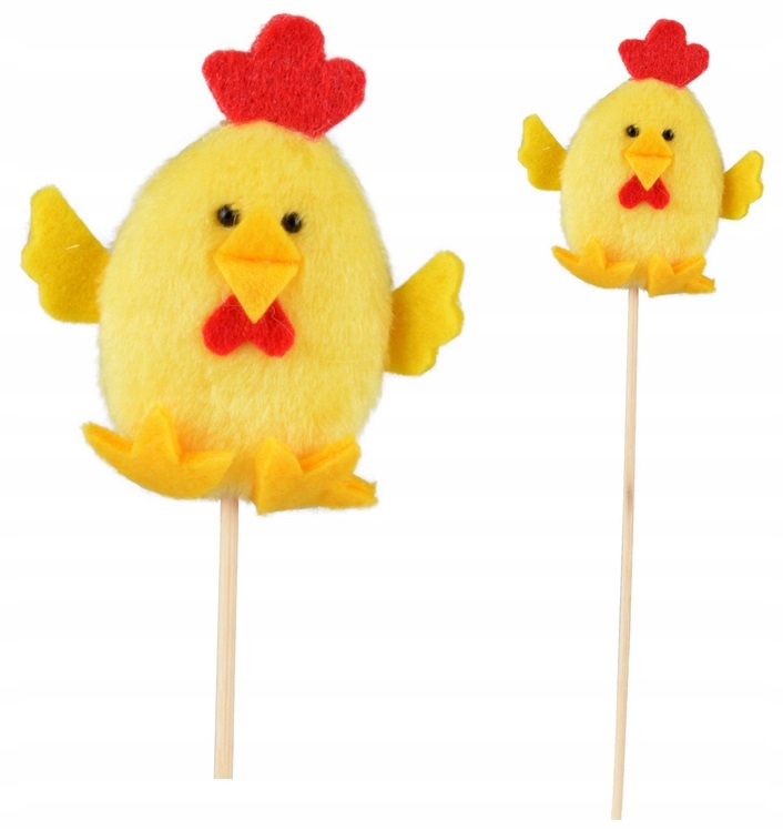 Kogucik na piku Kura patyku Kurczaczek Kurczak Kogut Wielkanoc Kurka 28 cm.
