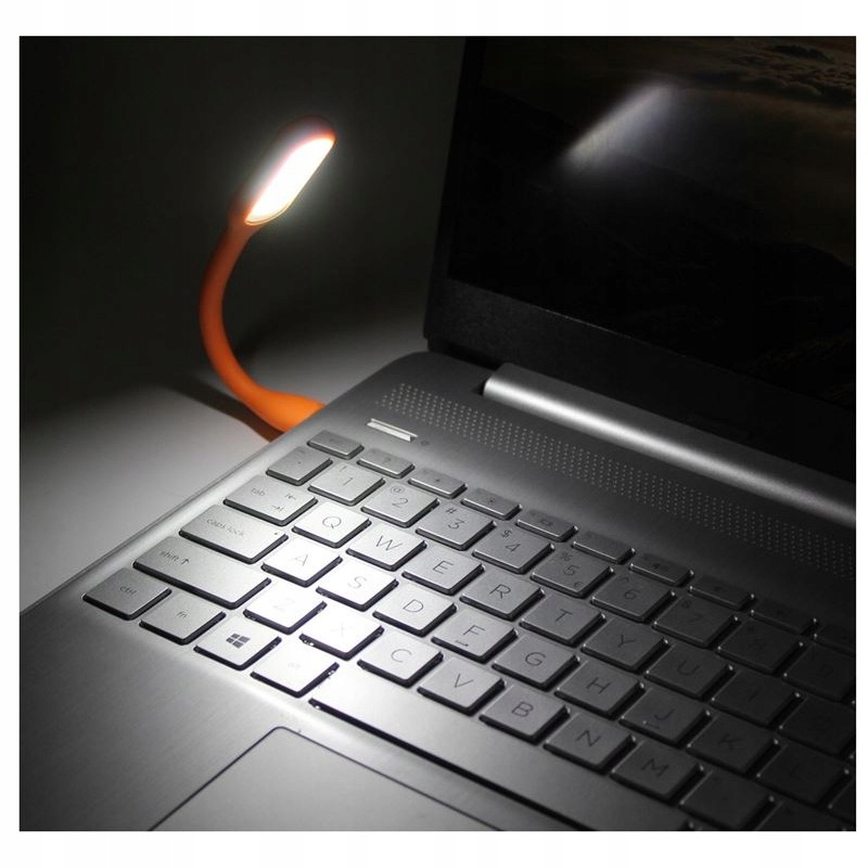 Lampka LED USB mała do Laptopa Silikonowa pomara Stan opakowania oryginalne