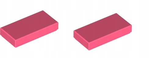 

Lego Płytka płaska 1x2 coral koral 3069b 2 szt