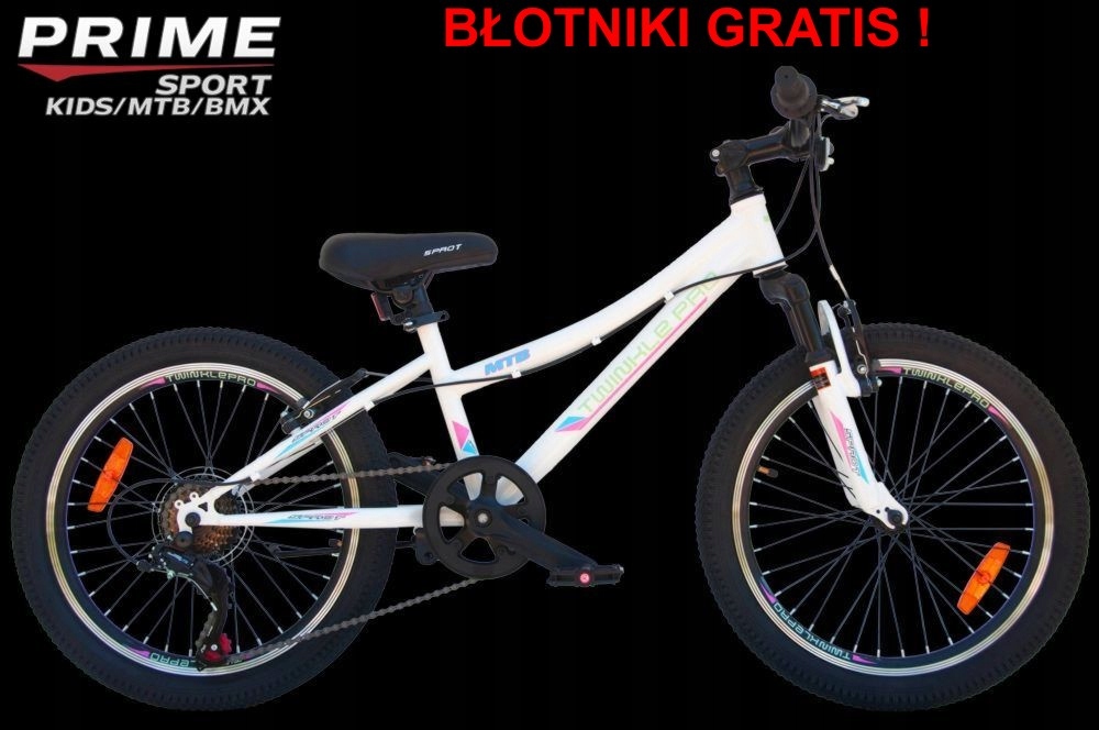 Rower 20" Mtb Twinkle Pro Girl 7-speed Shimano amortyzator Błotniki Gratis!