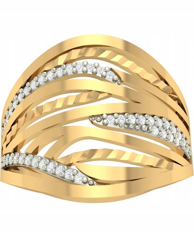 Zdobený zlatý Prstýnek Ryzost 585