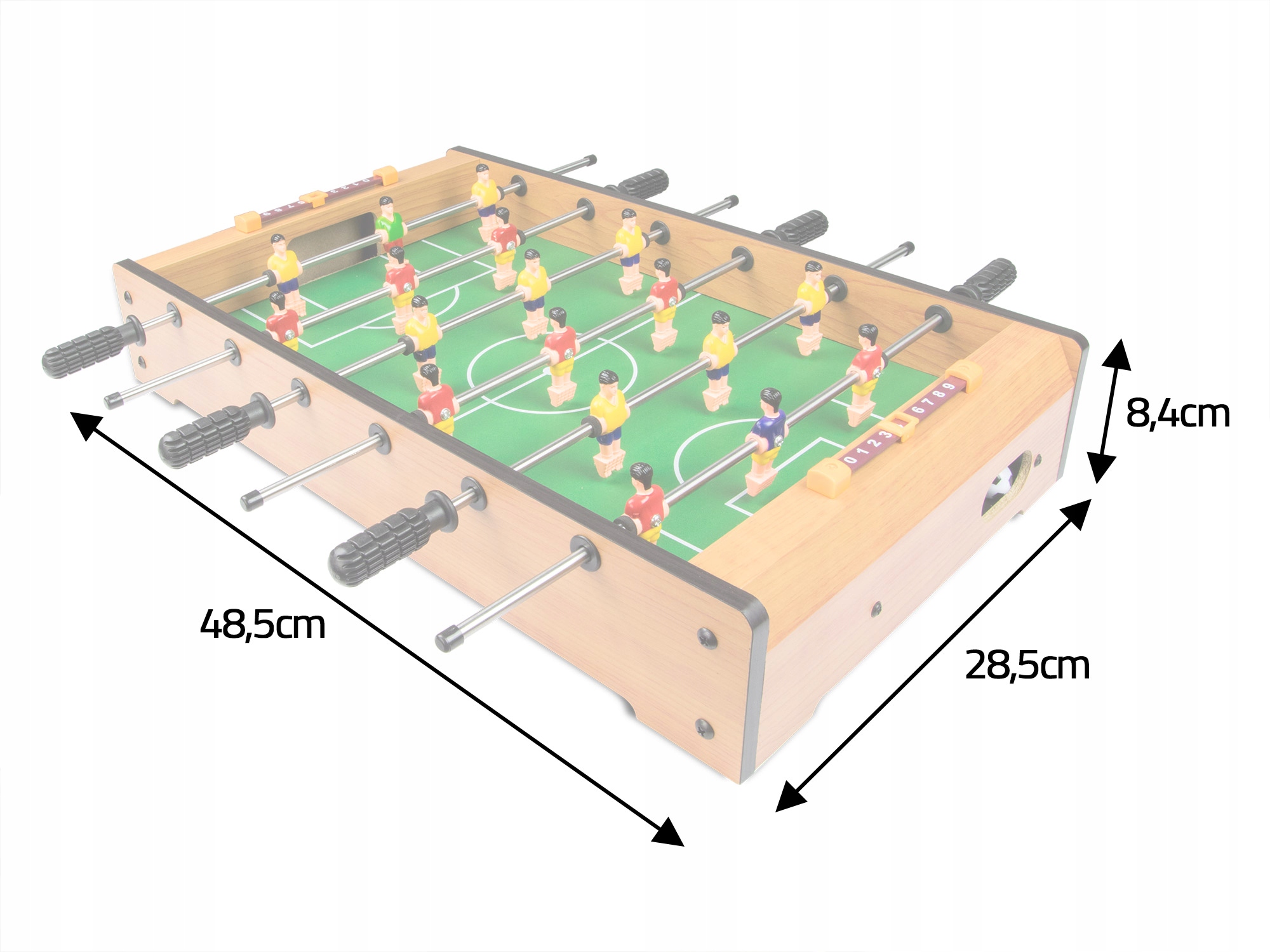 Neo-Sport NS-435 Stolní fotbálek 48,5 x 28,5 x 8,4 cm, 2 míčky