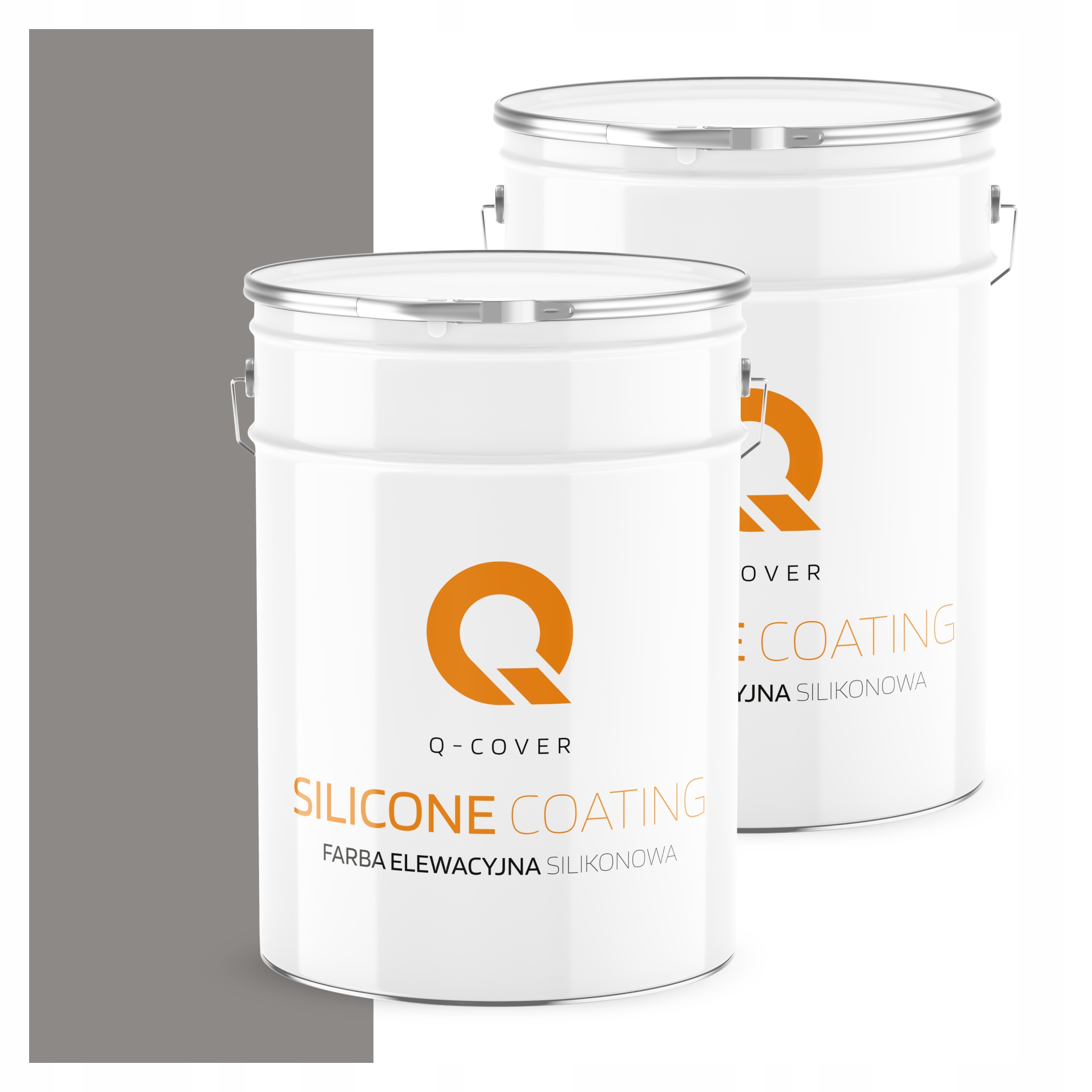 Fasádna silikónová farba 10 l Fasáda Štruktúra Farba Šedá Tmavo Chladná