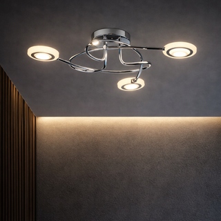 Lampa sufitowa plafon 3X4W Led chrom 3000K Aurelion 98-65582