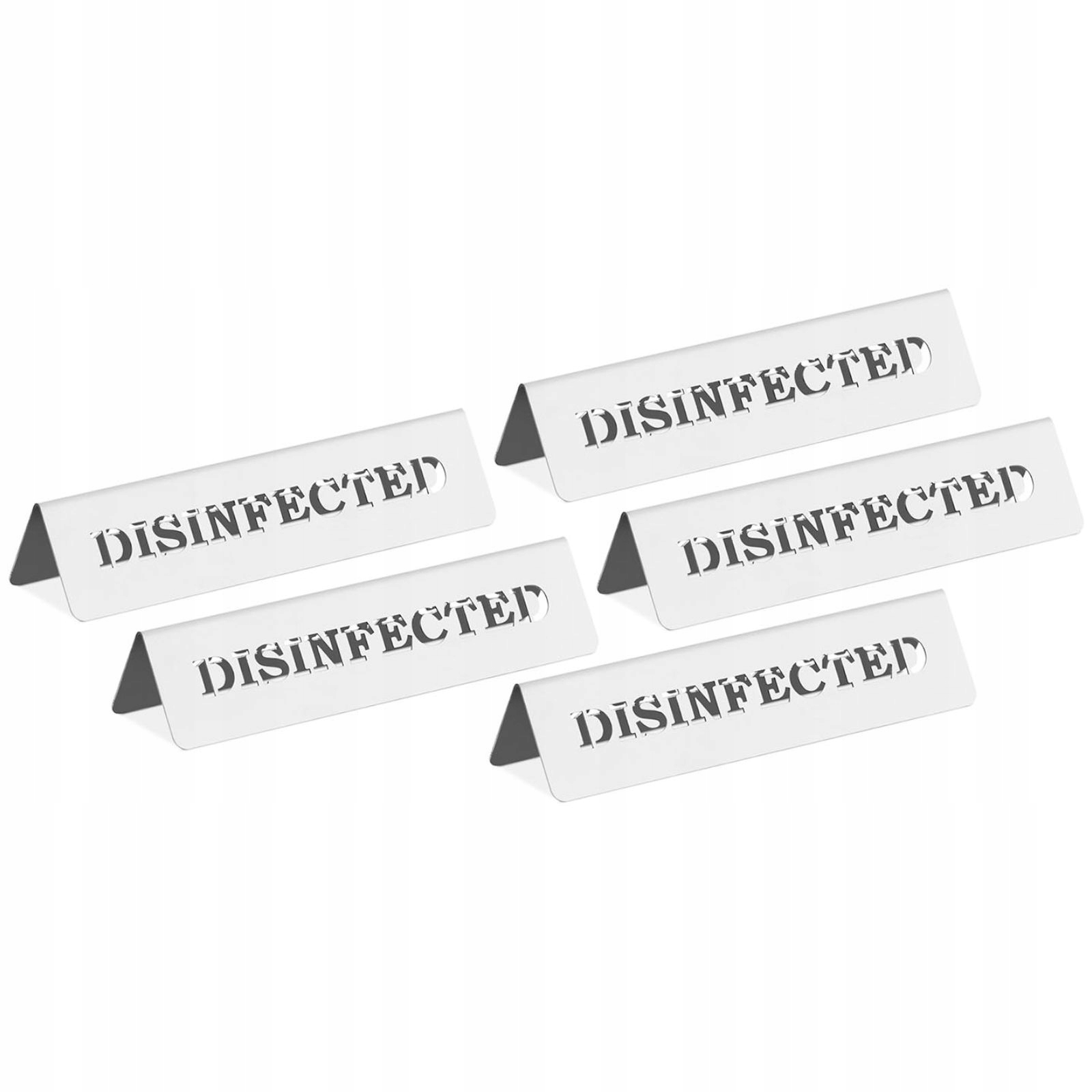 Informační Tabulka Na Stůl Z Nerezové Oceli Byla Dezinfikována Silnou A Odolnou