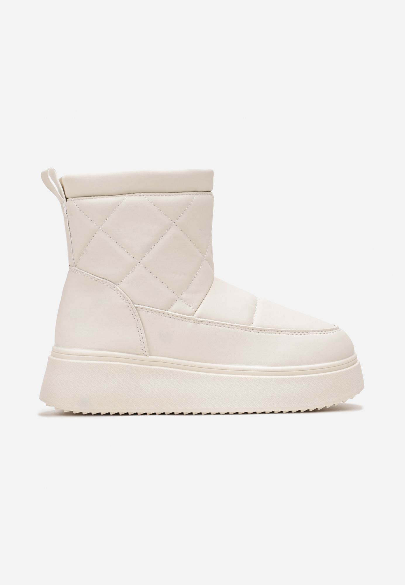 Born2Be Beżowe Śniegowce damskie 40 Zima Ekoskóra Materiał zewnętrzny skóra ekologiczna